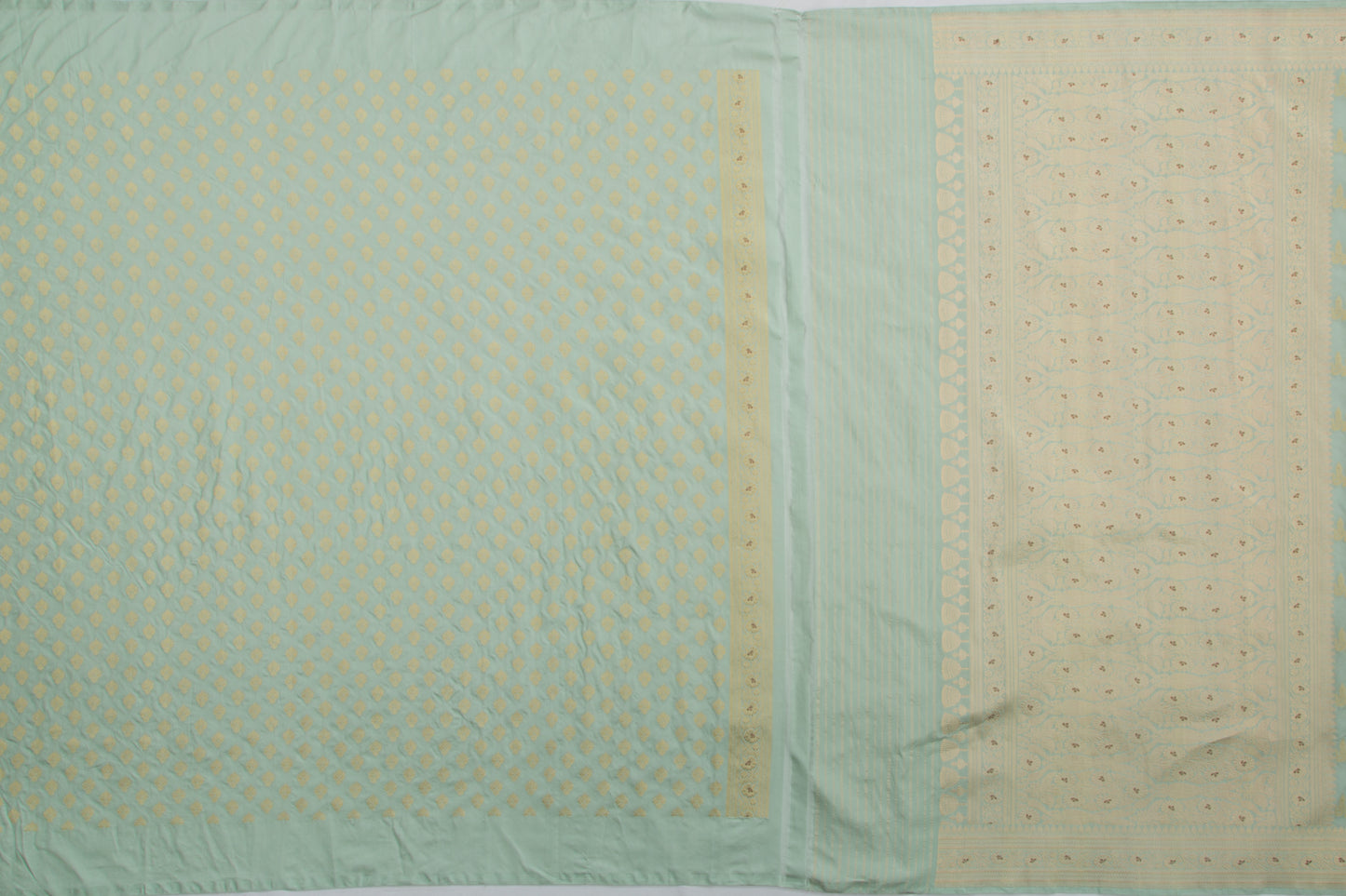 Banarasi Silk Jaal Pastel Blue Saree