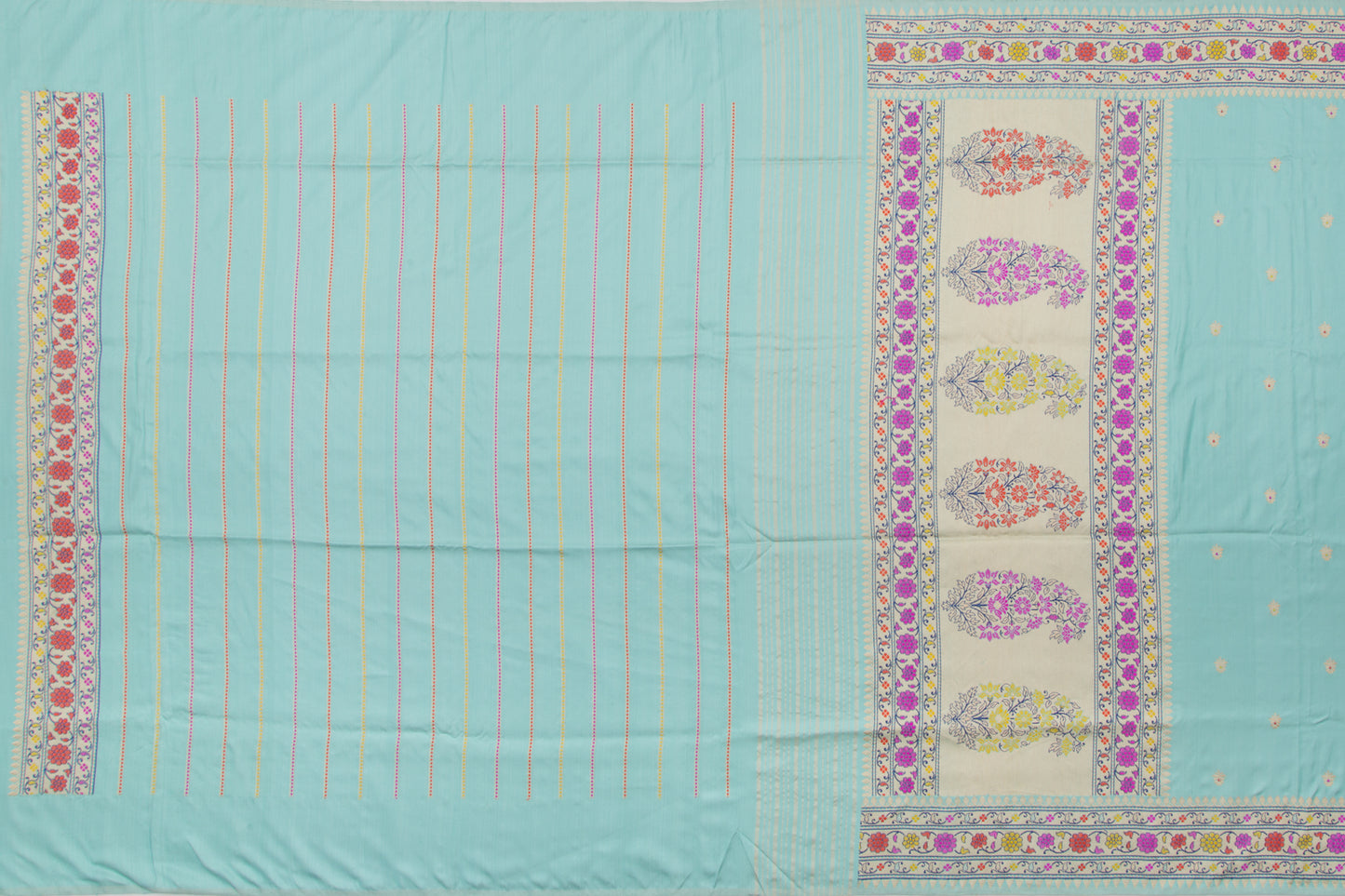 Banarasi Silk Butta Blue Saree