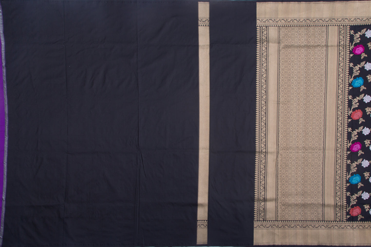 Banarasi Silk Kadwa Jaal Black Saree