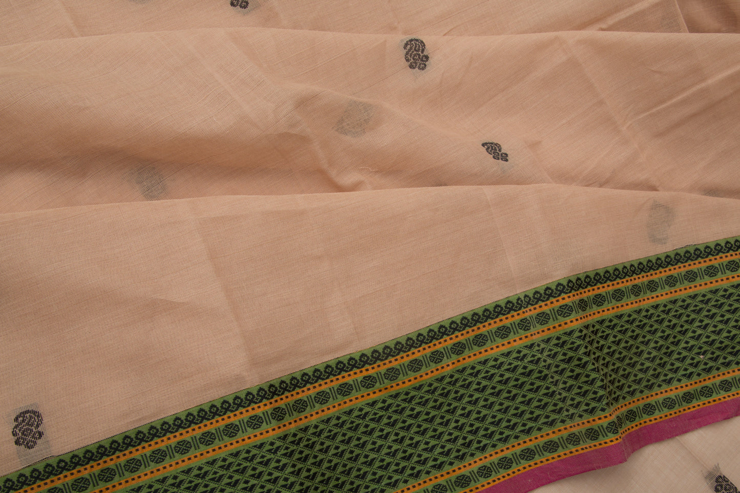 Kanchi Cotton Butta Cream Saree
