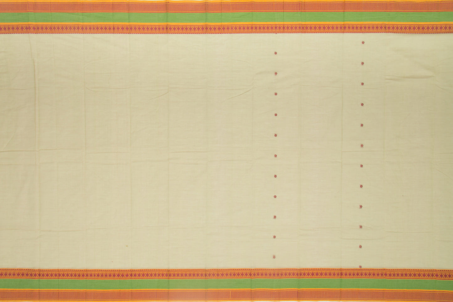 Kanchi Cotton Butta Green Saree