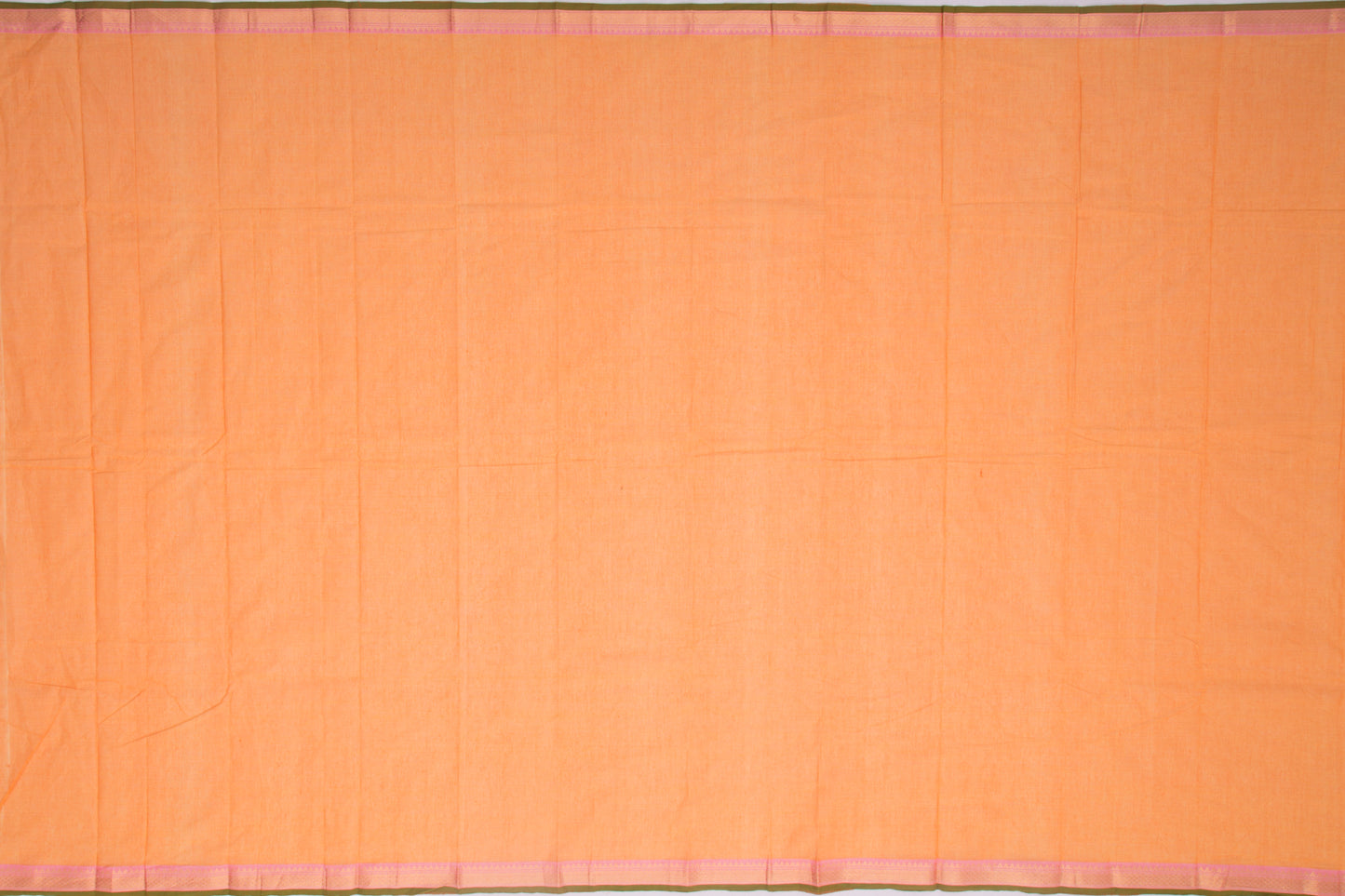 Kanchi Cotton Plain Orange Saree