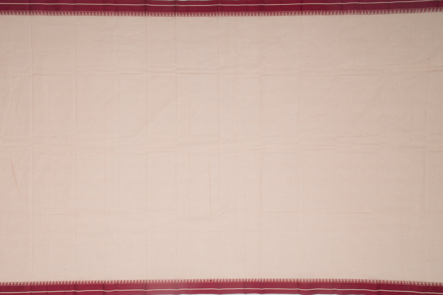 Kanchi Cotton Butta Cream Saree