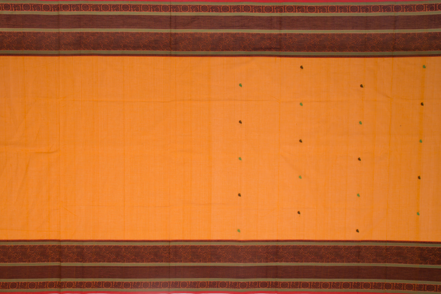 Kanchi Cotton Butta Yellow Saree