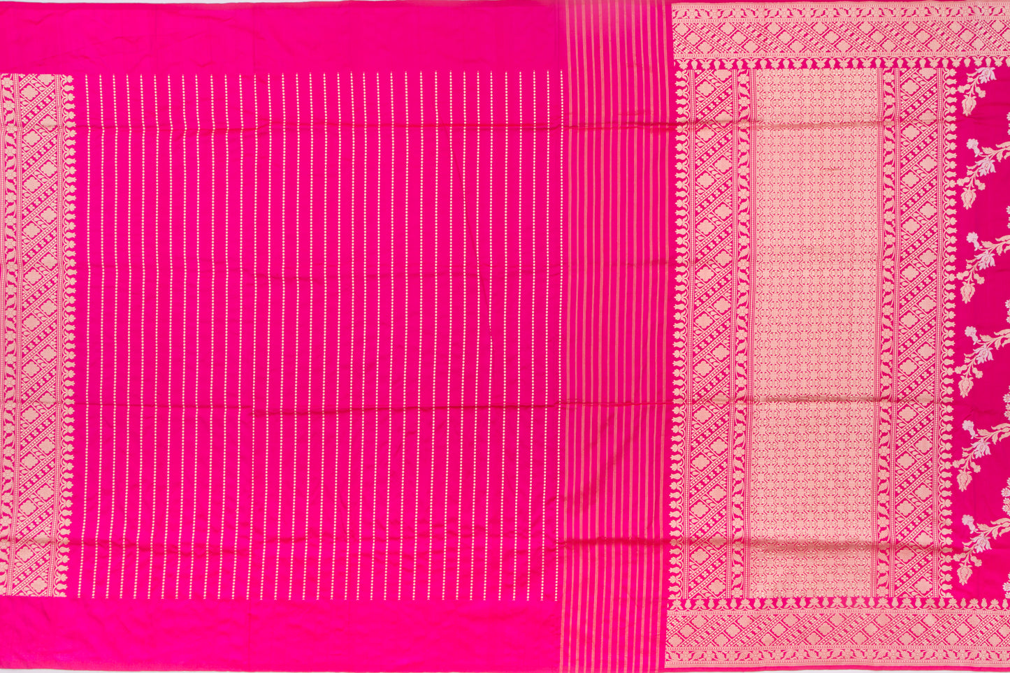 Banarasi Silk Kadwa Jaal Pink Saree