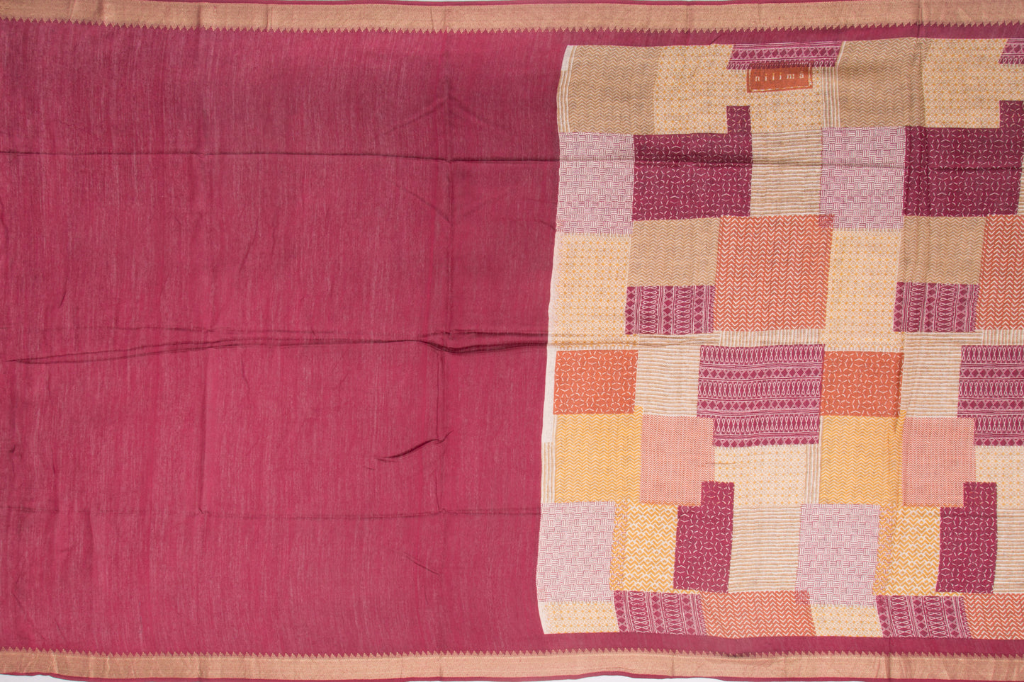 Soft Tussar Printed Yellow Saree