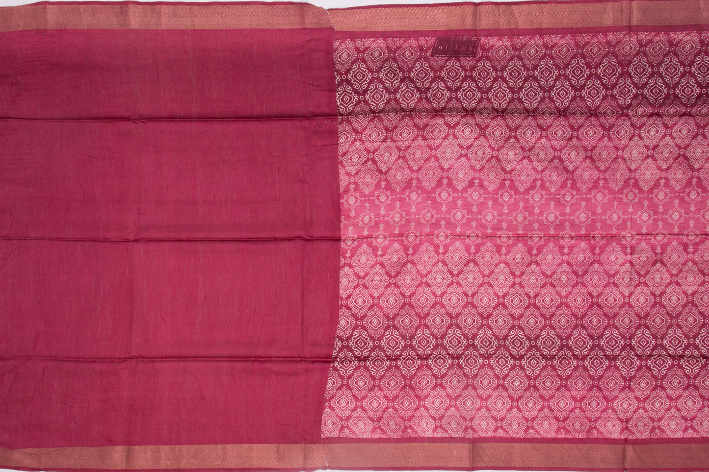 Soft Tussar Printed Pinkish Purple Saree