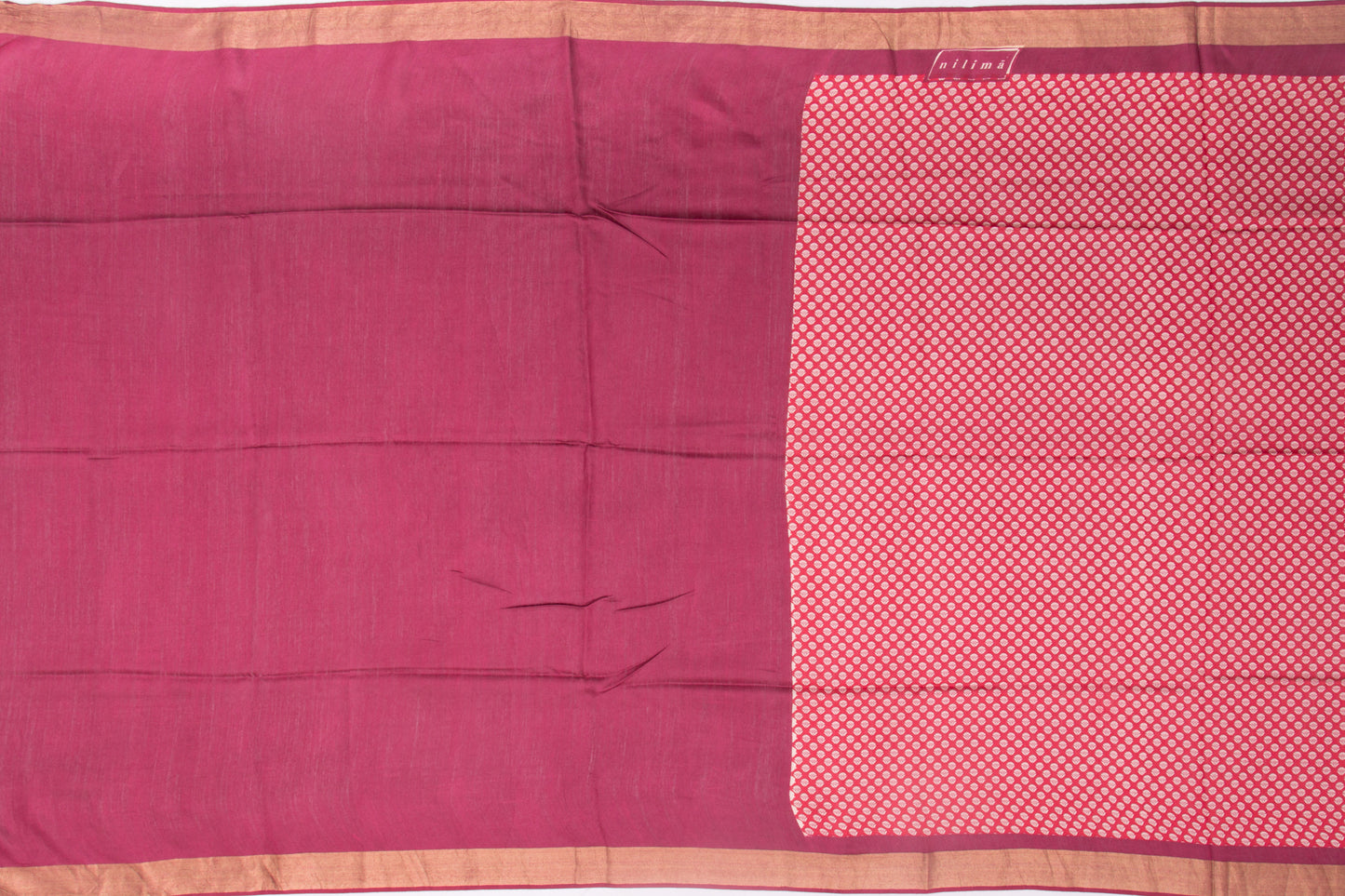 Tussar Printed Red Saree