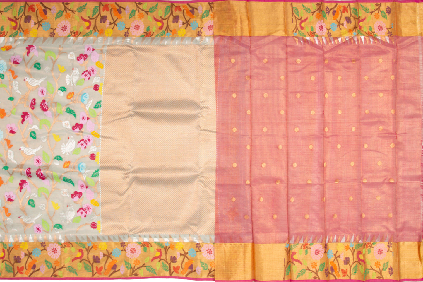 Kota Silk Tissue Jamdani Blue Saree