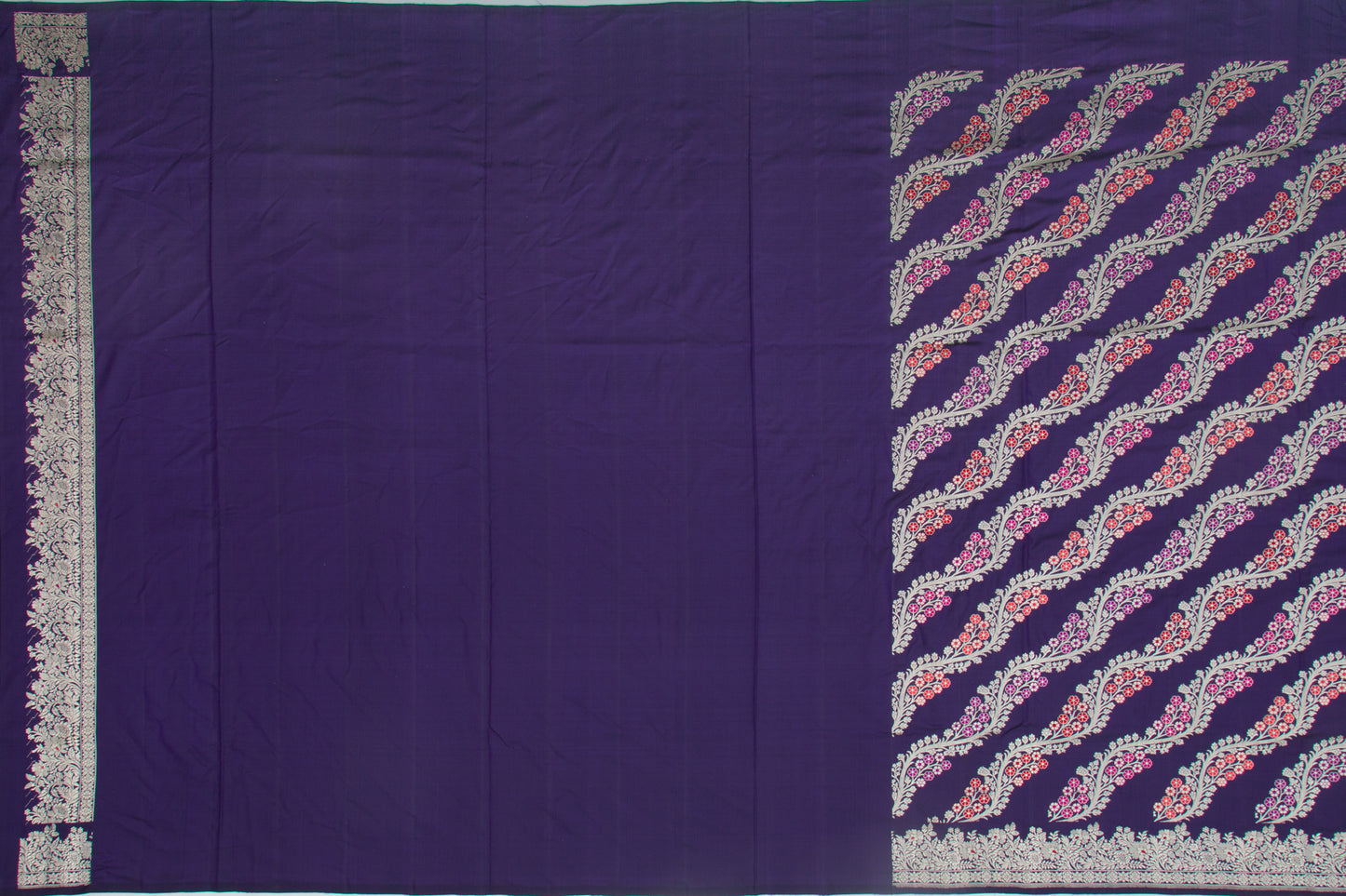 Banarasi Silk Kadwa Jaal Purple Saree