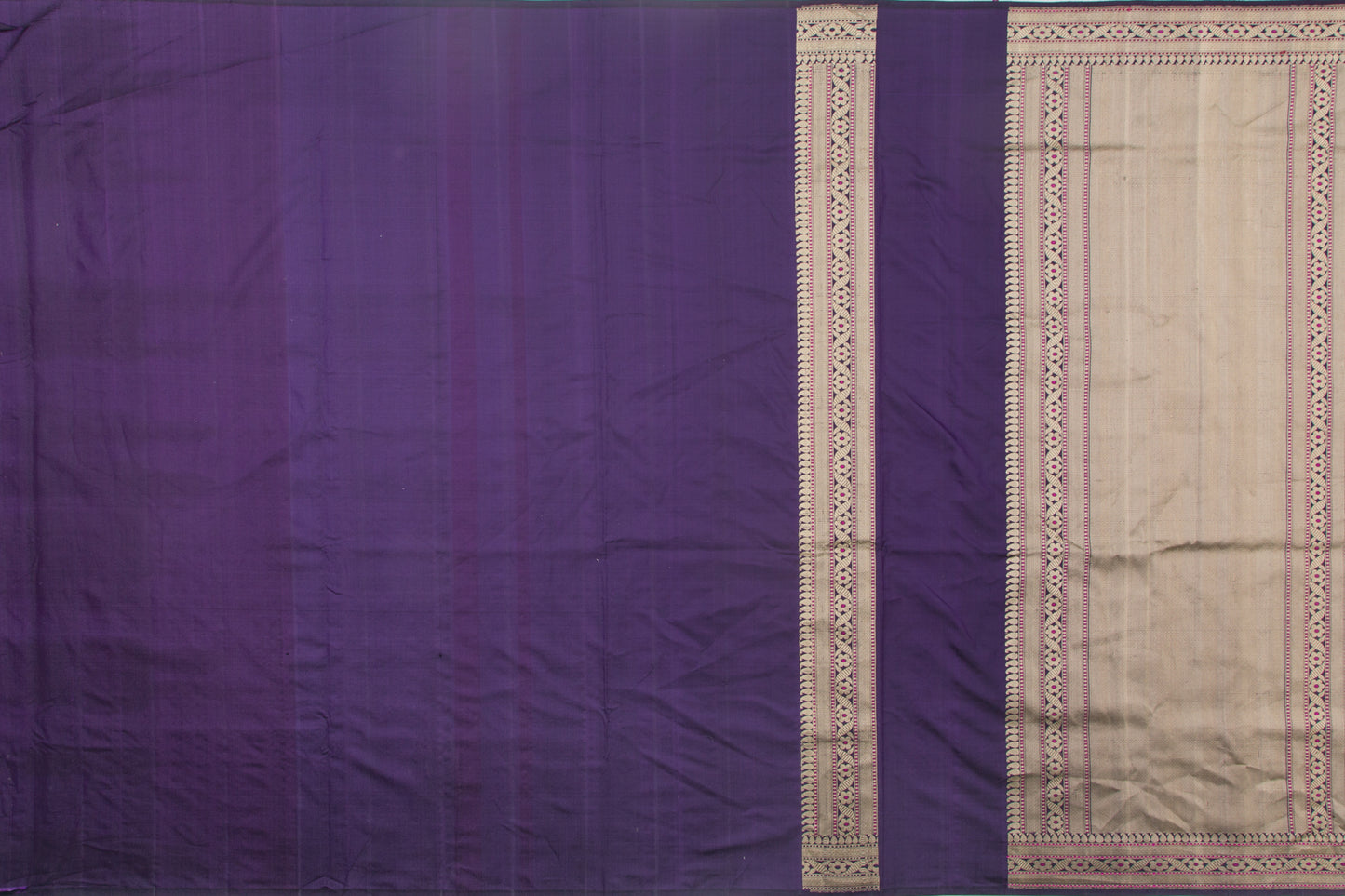 Banarasi Silk Kadwa Jaal Purple Saree