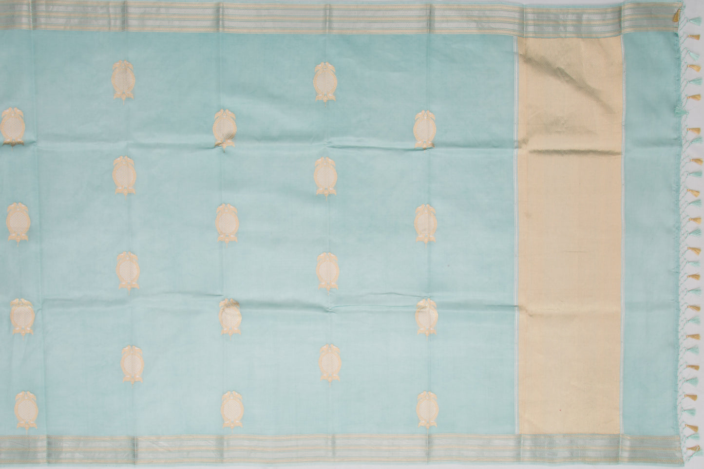 Banarasi Katan Silk Butta Pastel Blue Saree