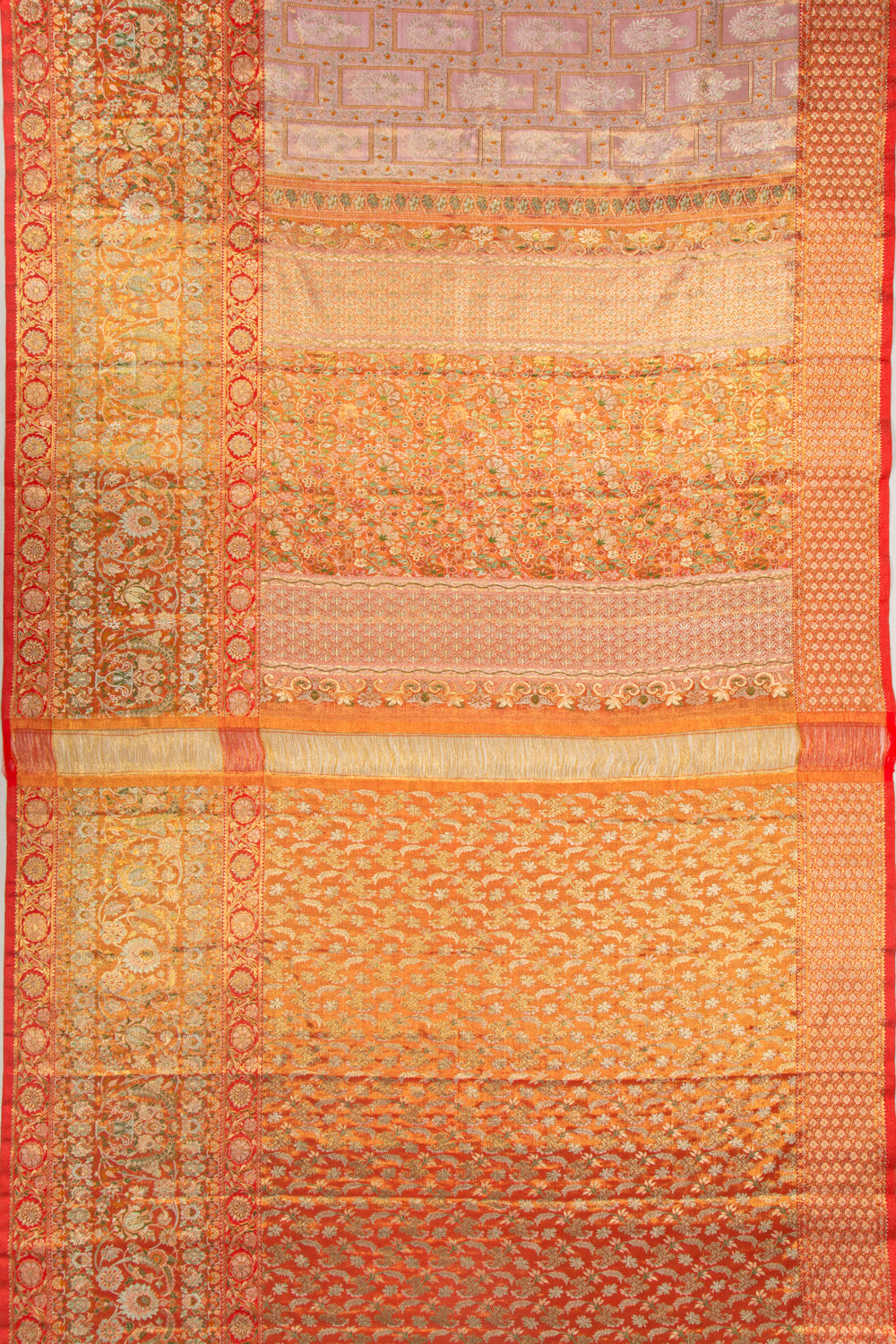 Kanchipuram Silk Tissue Baby Pink Saree-Not Allowed Online