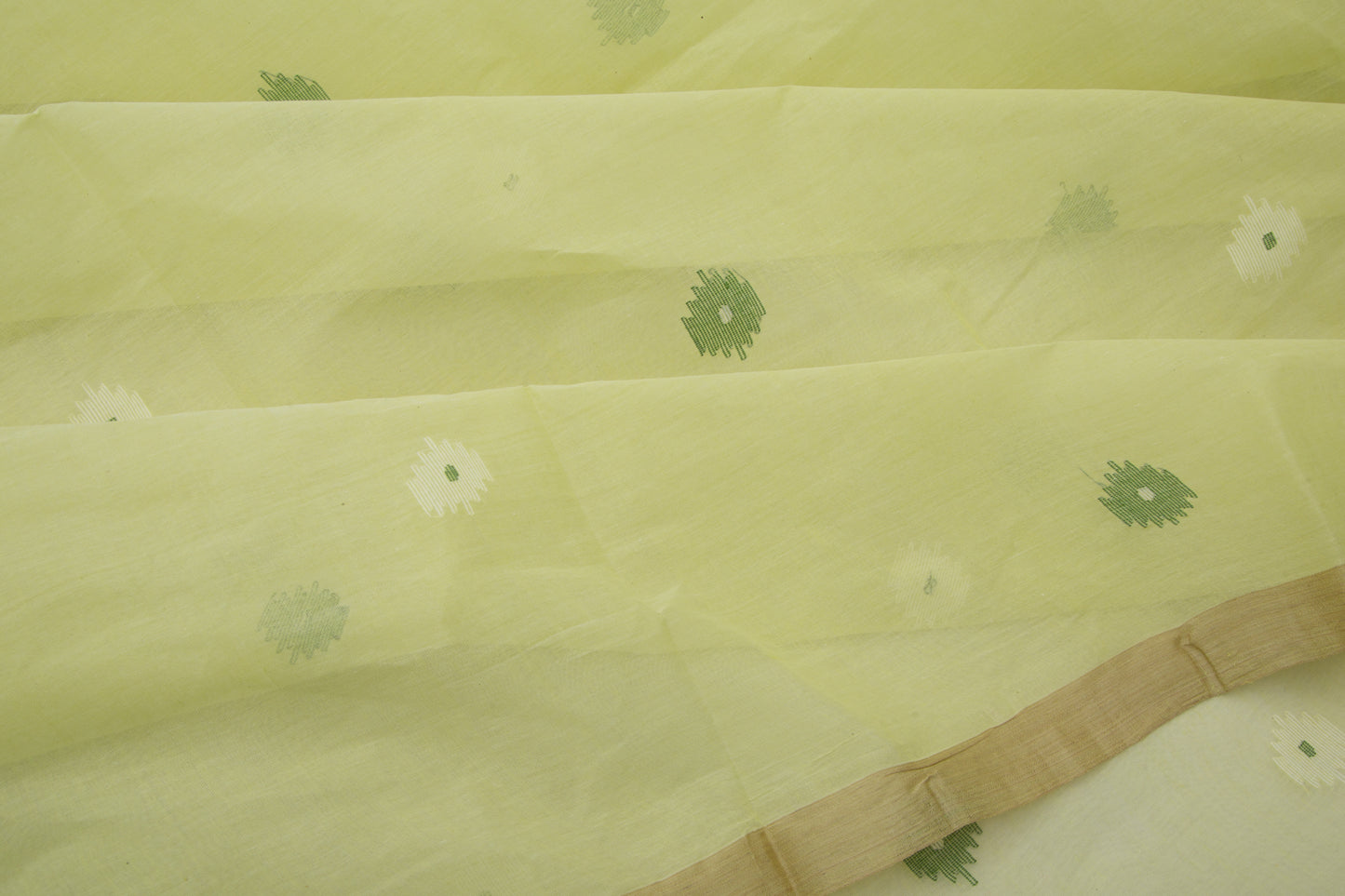 Phulia Cotton Butta Green Saree