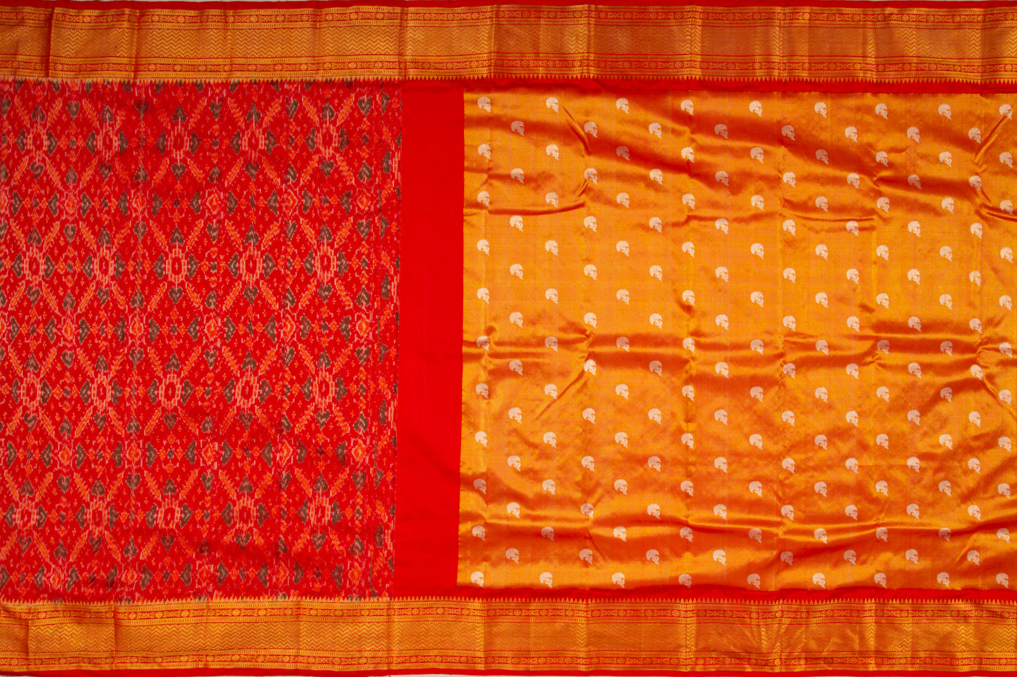 Kanchipuram Silk Tissue Butta Red Saree