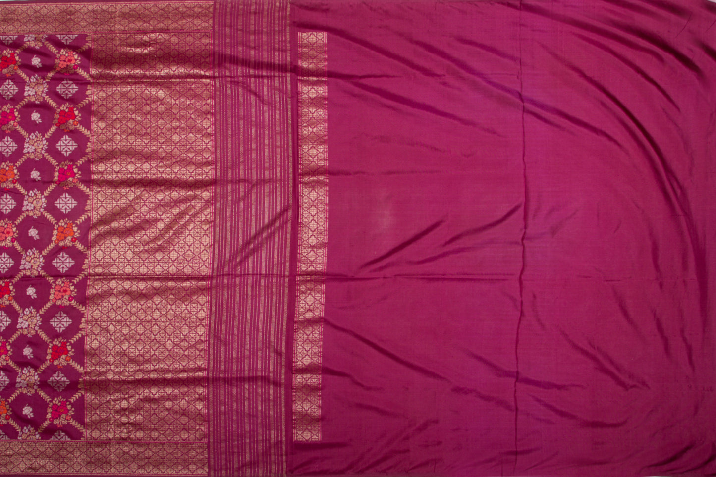 Banarasi Silk Jamdani Purple Saree