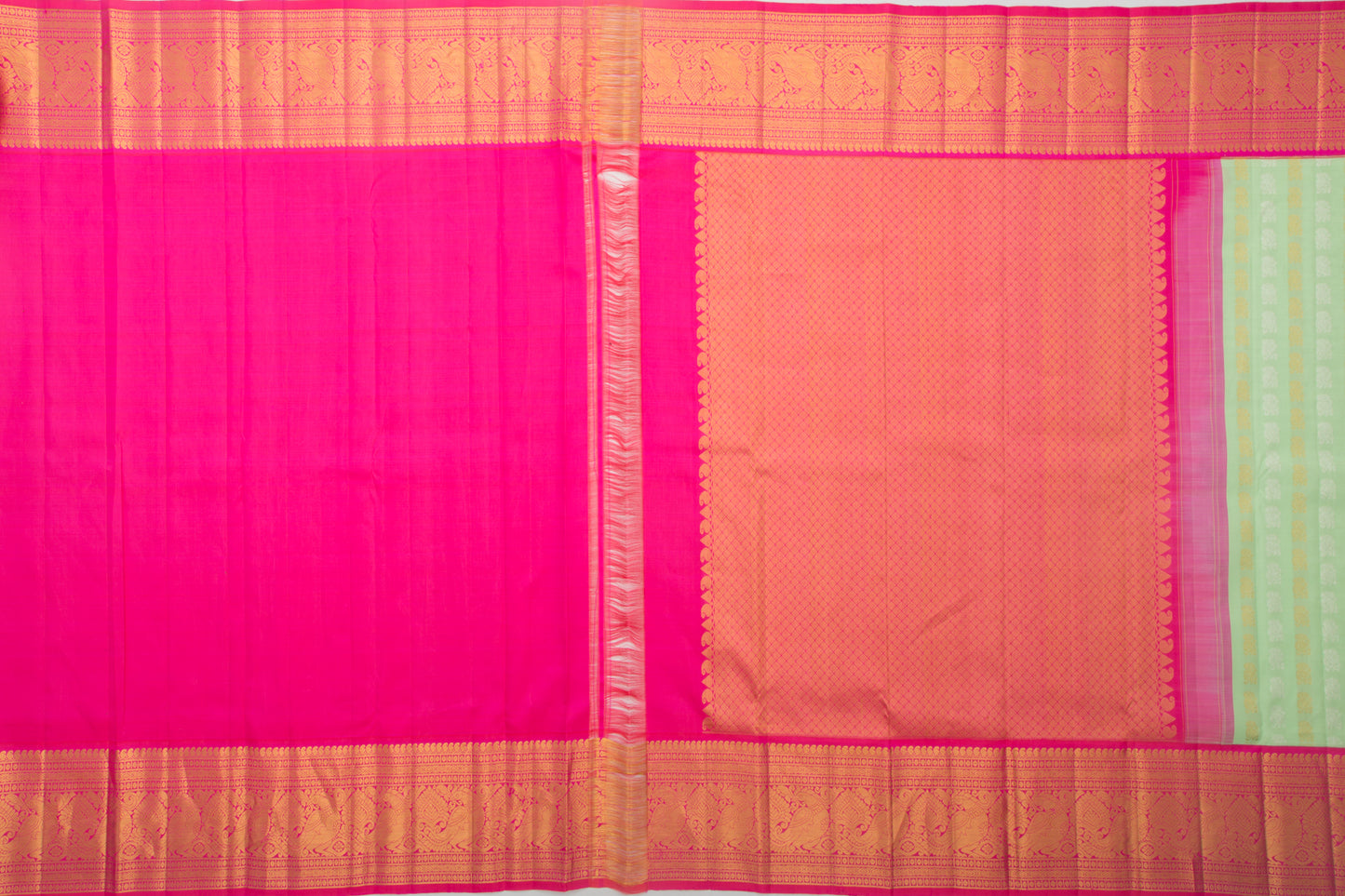 Kanchipuram Silk Butta Pastel Green Saree