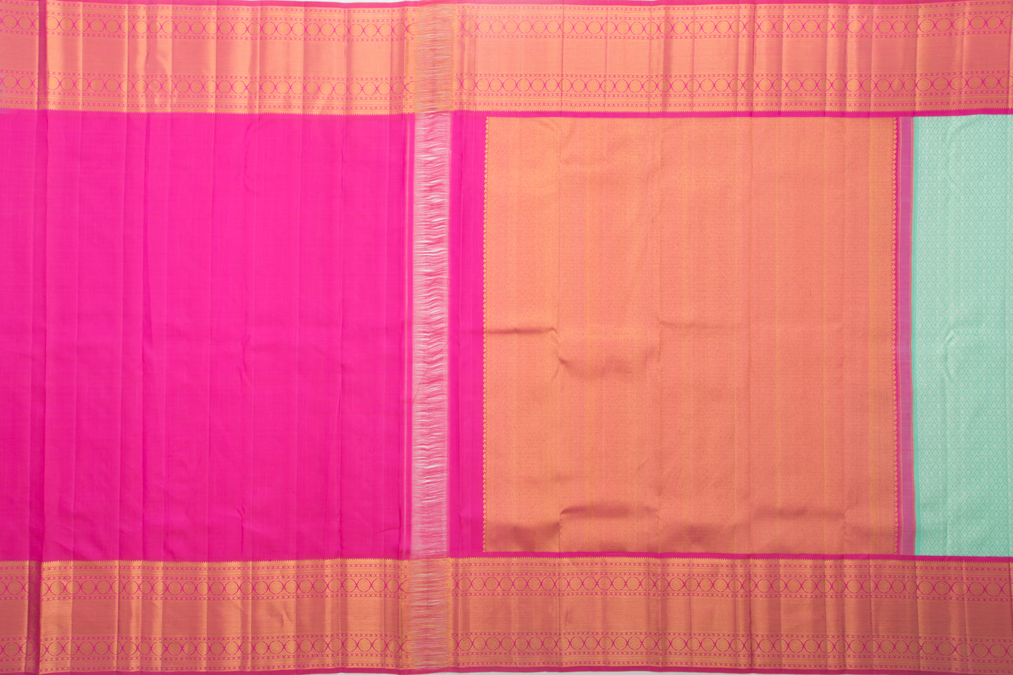 Kanchipuram Silk Brocade Pastel Green Saree