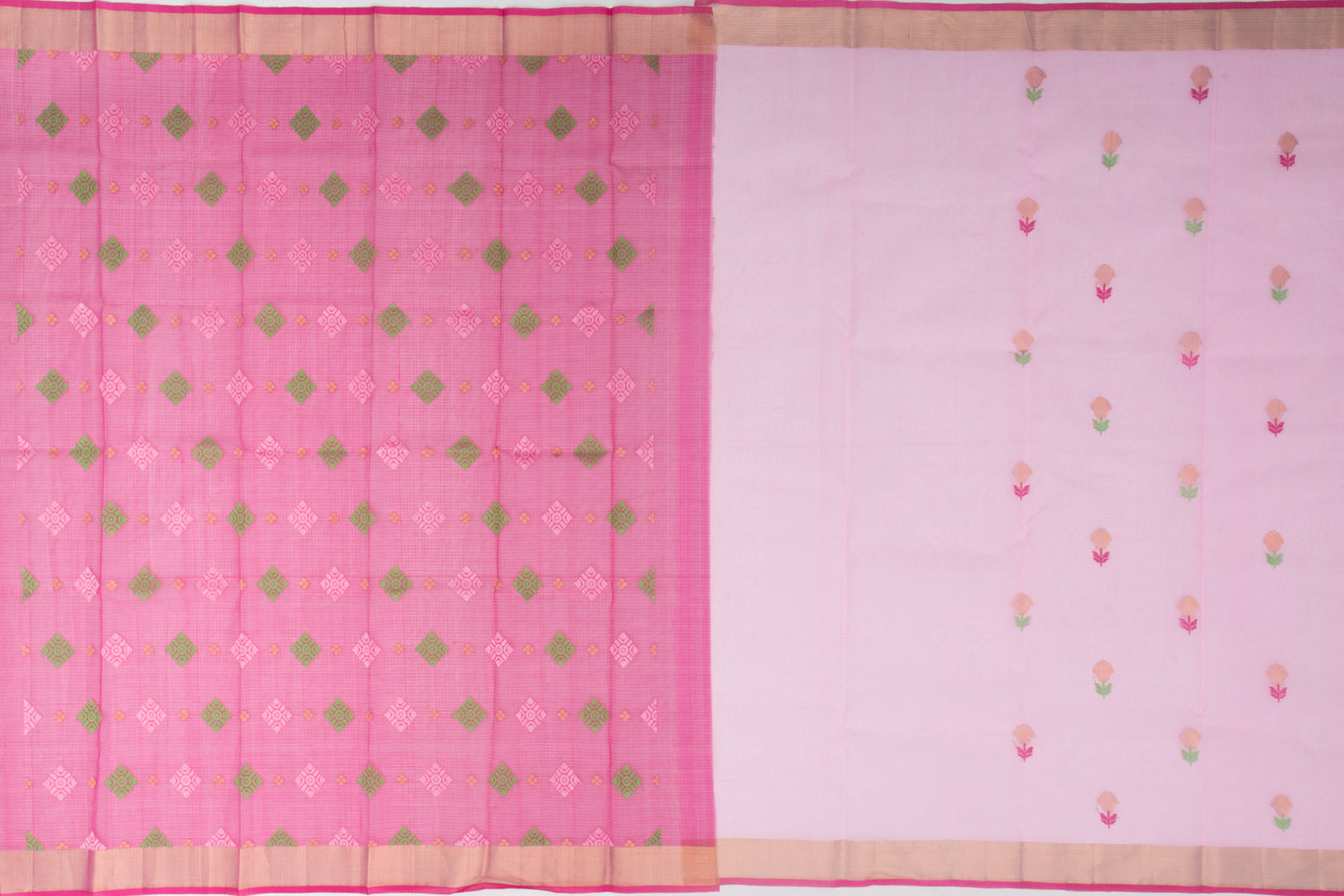 Kota Silk Butta Baby Pink Saree