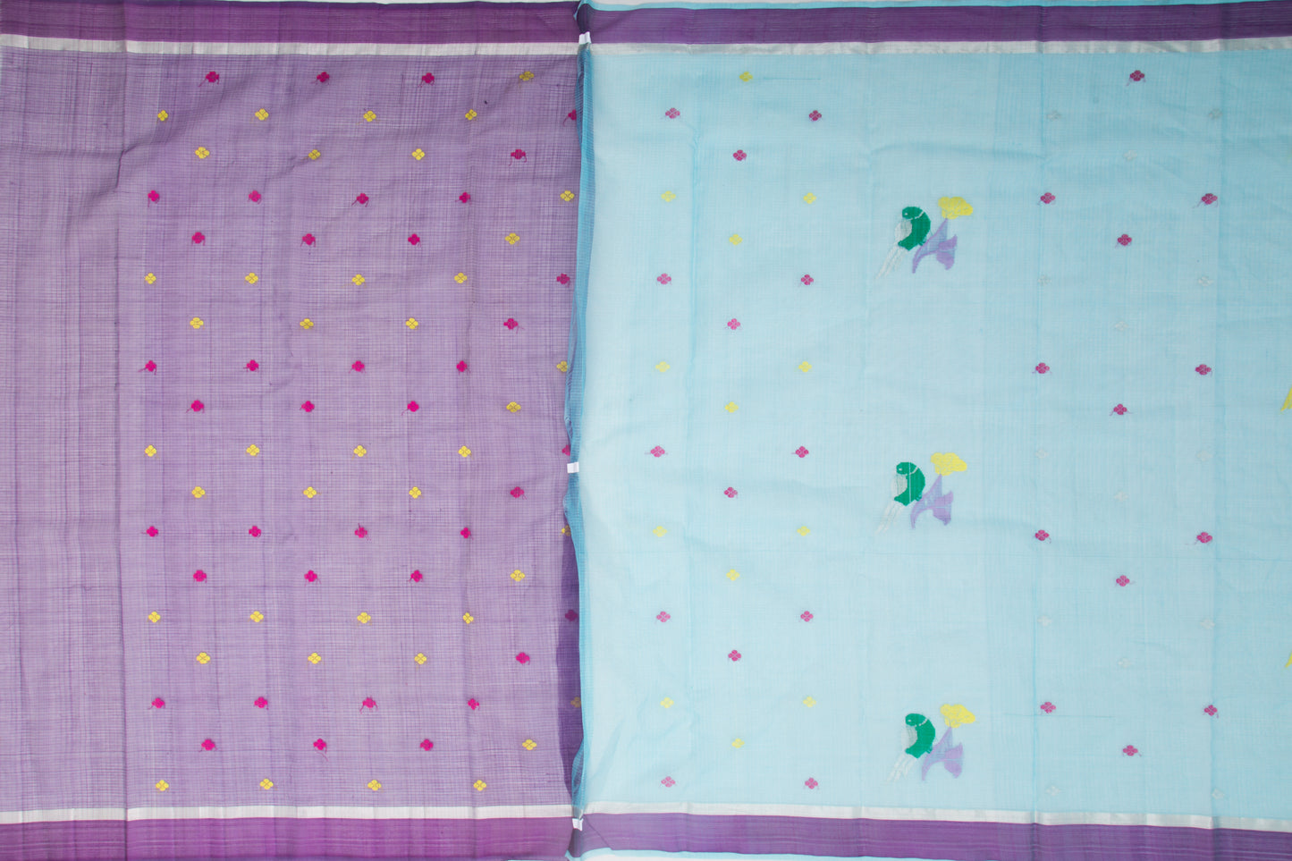 Kota Silk Butta Sky Blue Saree