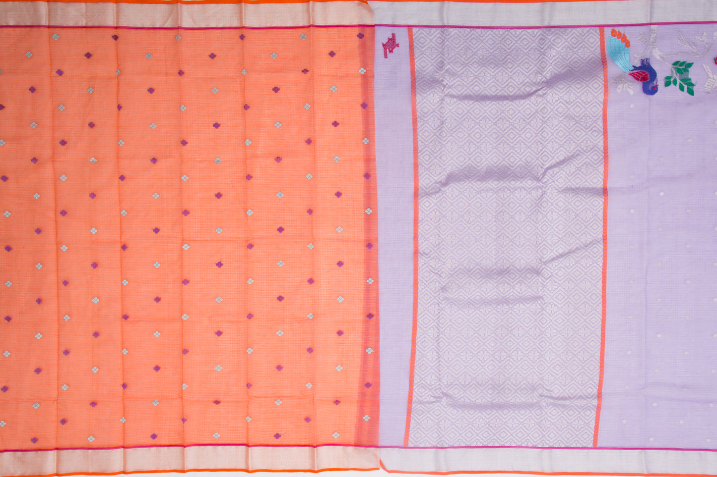 Kota Silk Butta Lavender Saree