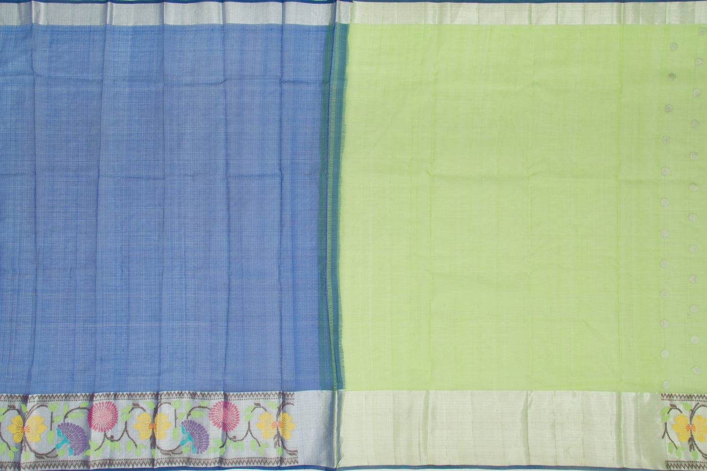 Kota Silk Butta Green Saree