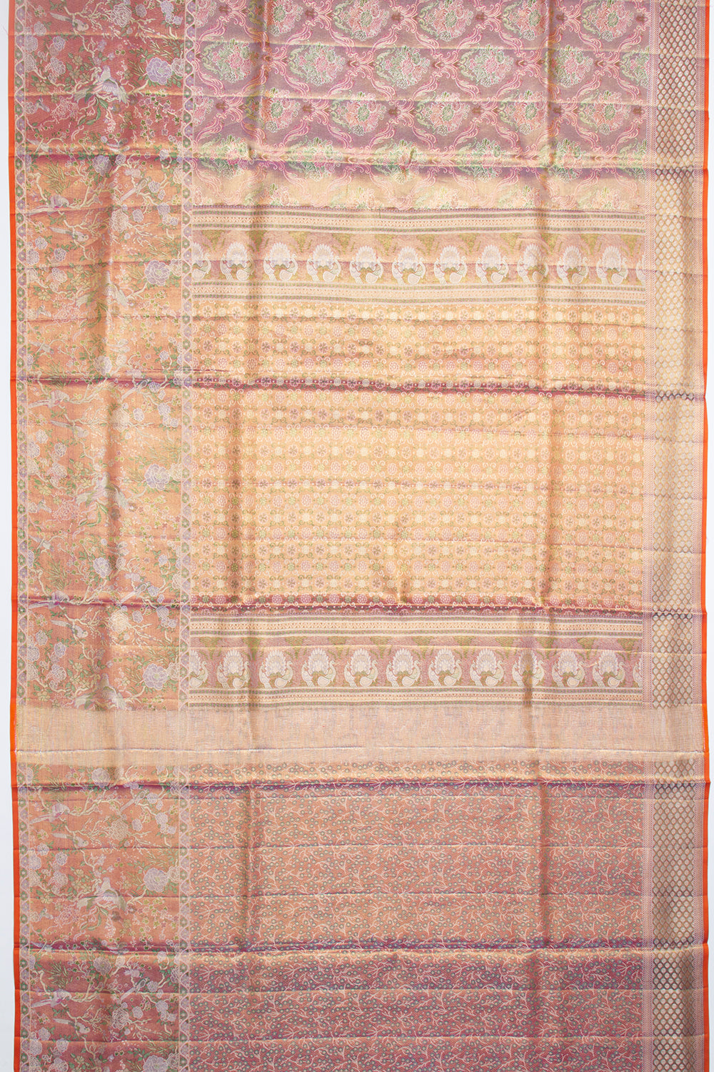 Kanchipuram Silk Tissue Brocade Purple Saree