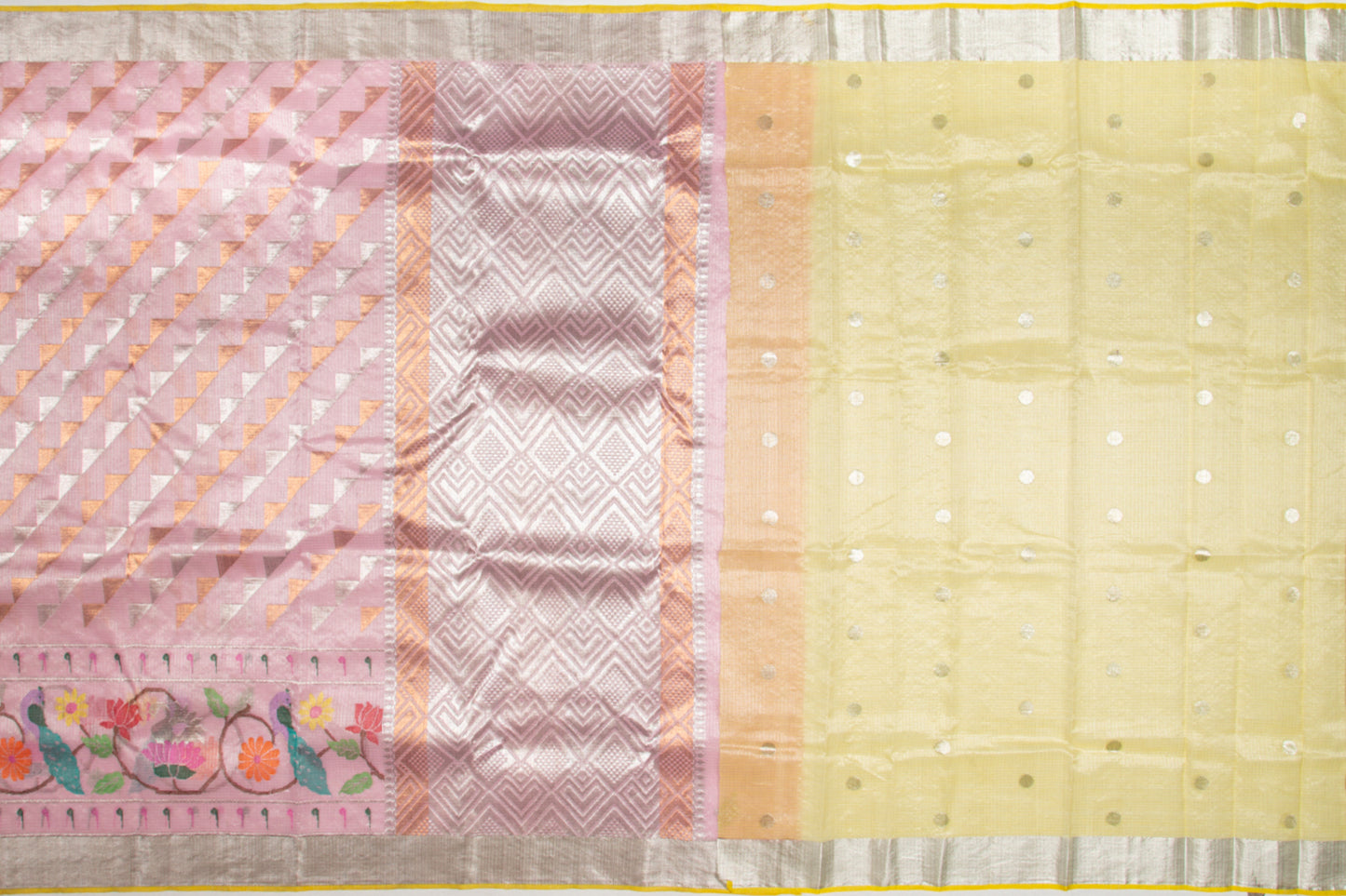 Kota Silk Tissue Brocade Baby Pink Saree