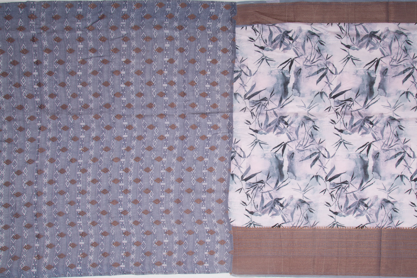 Chanderi Silk Floral Printed Lilac Saree