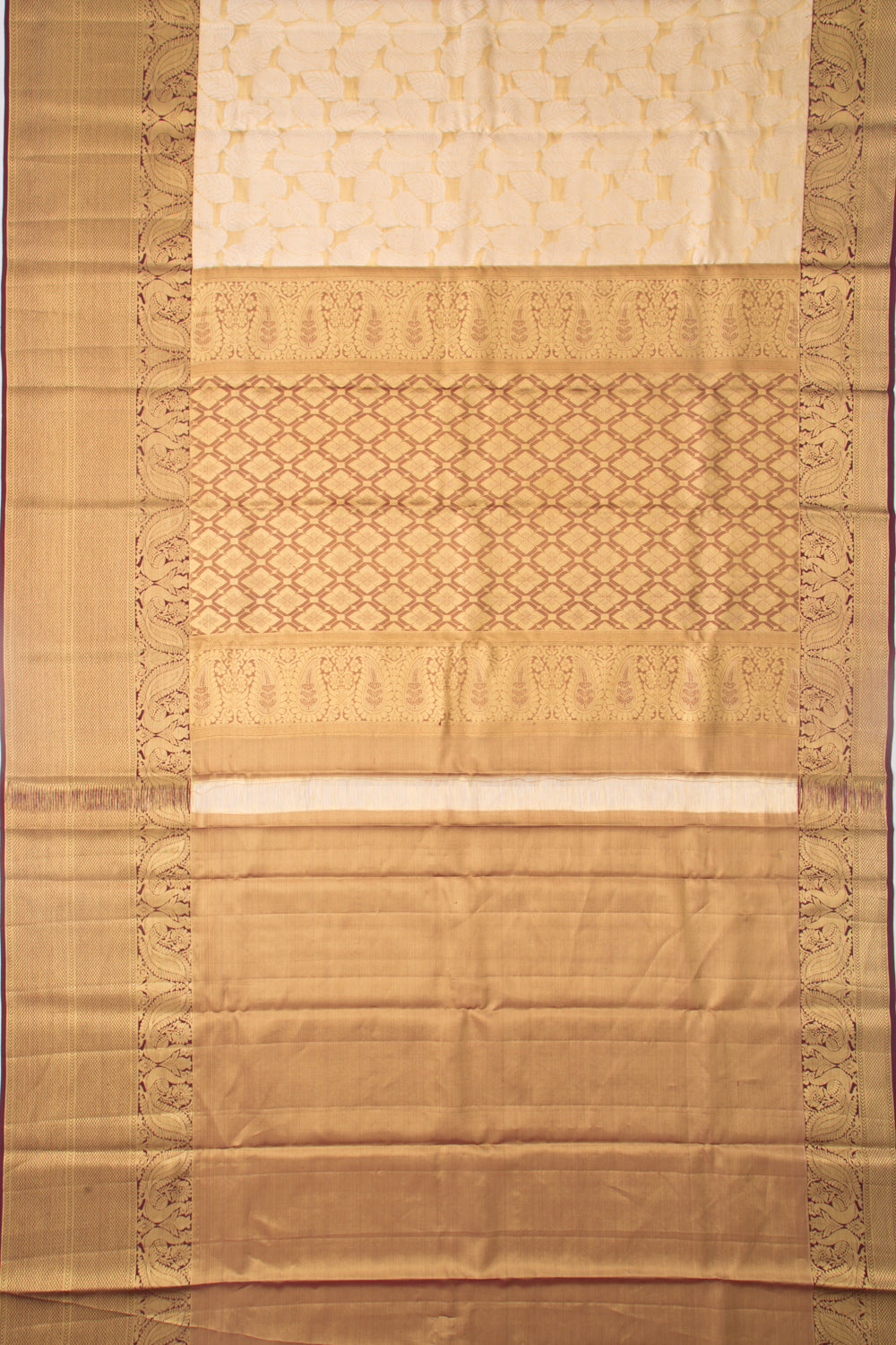 Taranga Kanchi Silk Tissue Brocade Gold Saree