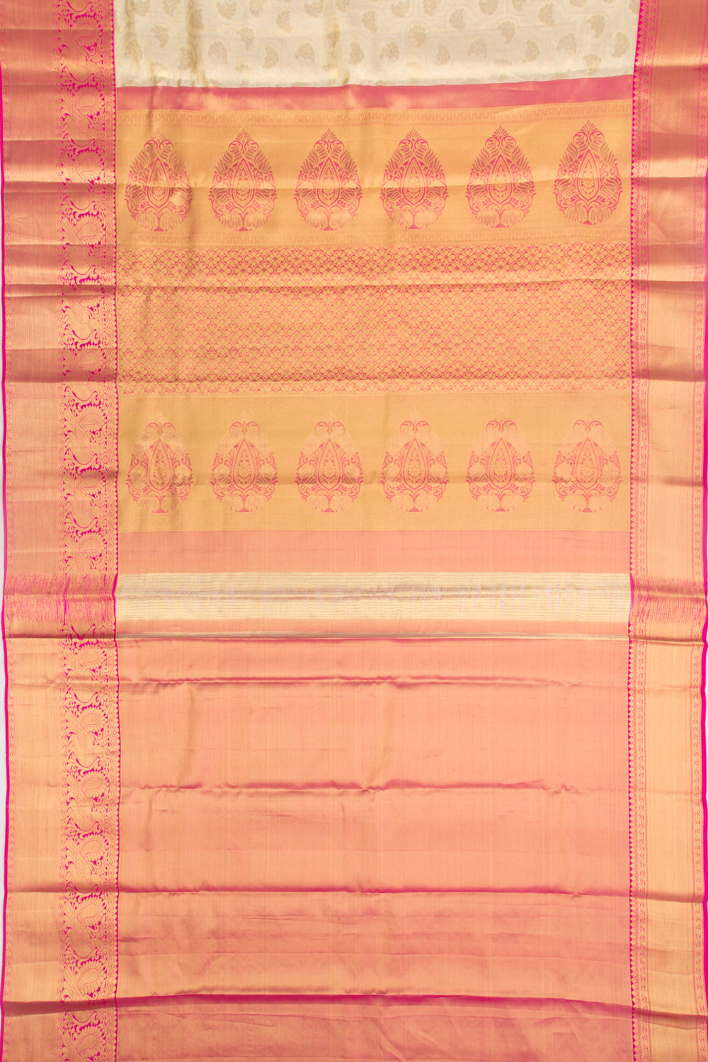 Taranga Kanchi Silk Tissue Jaal Gold Saree