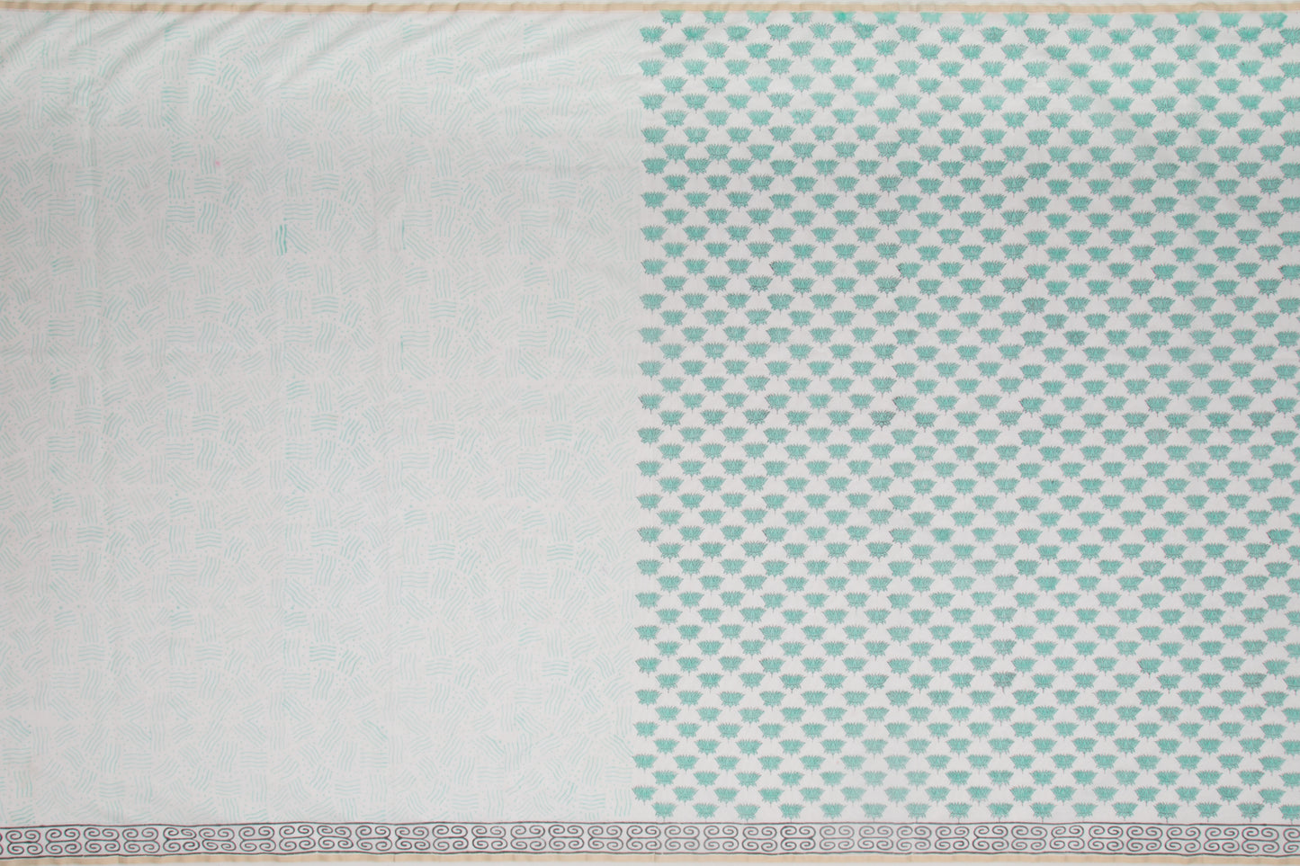 Chanderi Cotton Printed White Saree