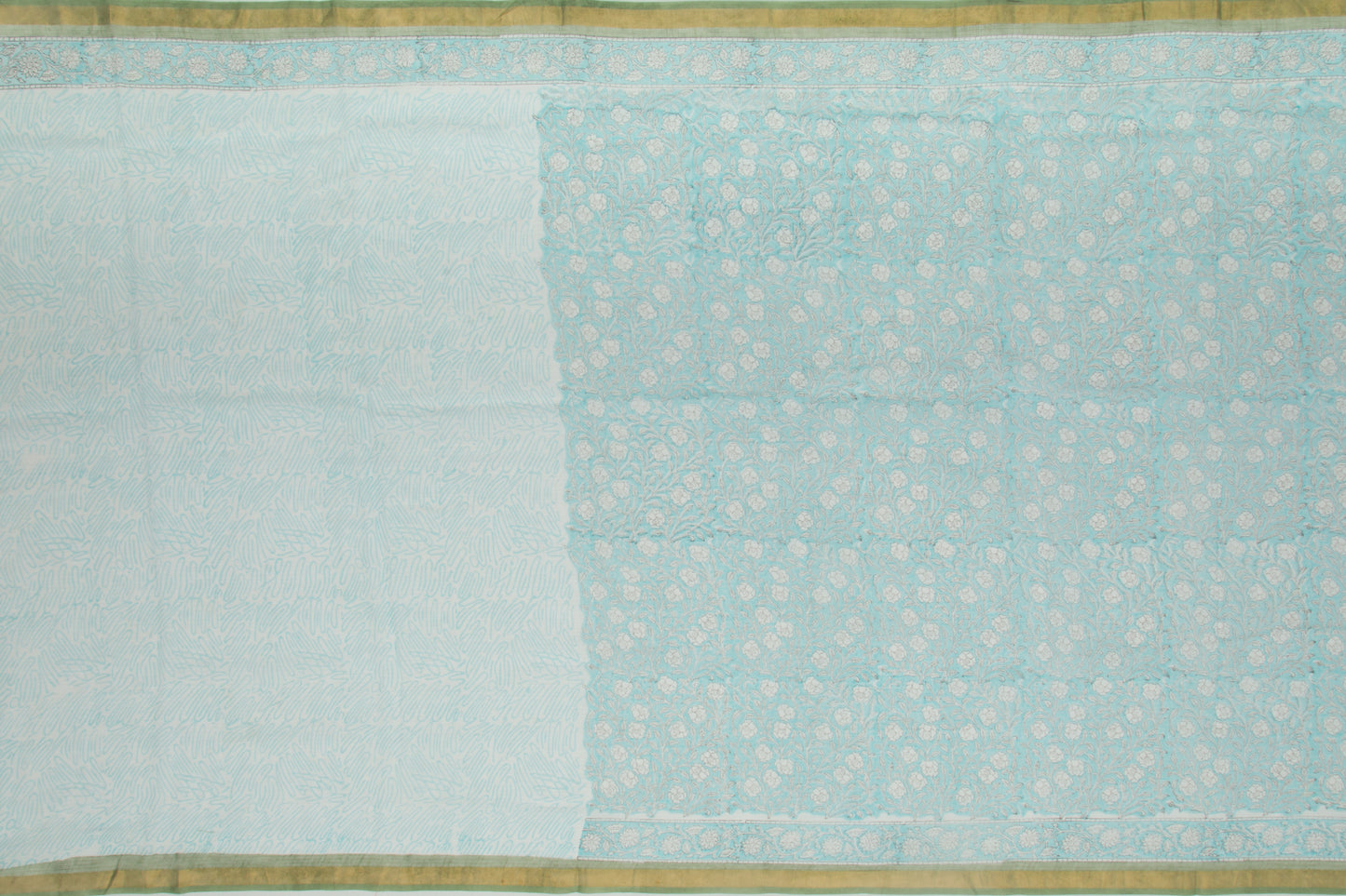 Kota Cotton Printed Blue Saree