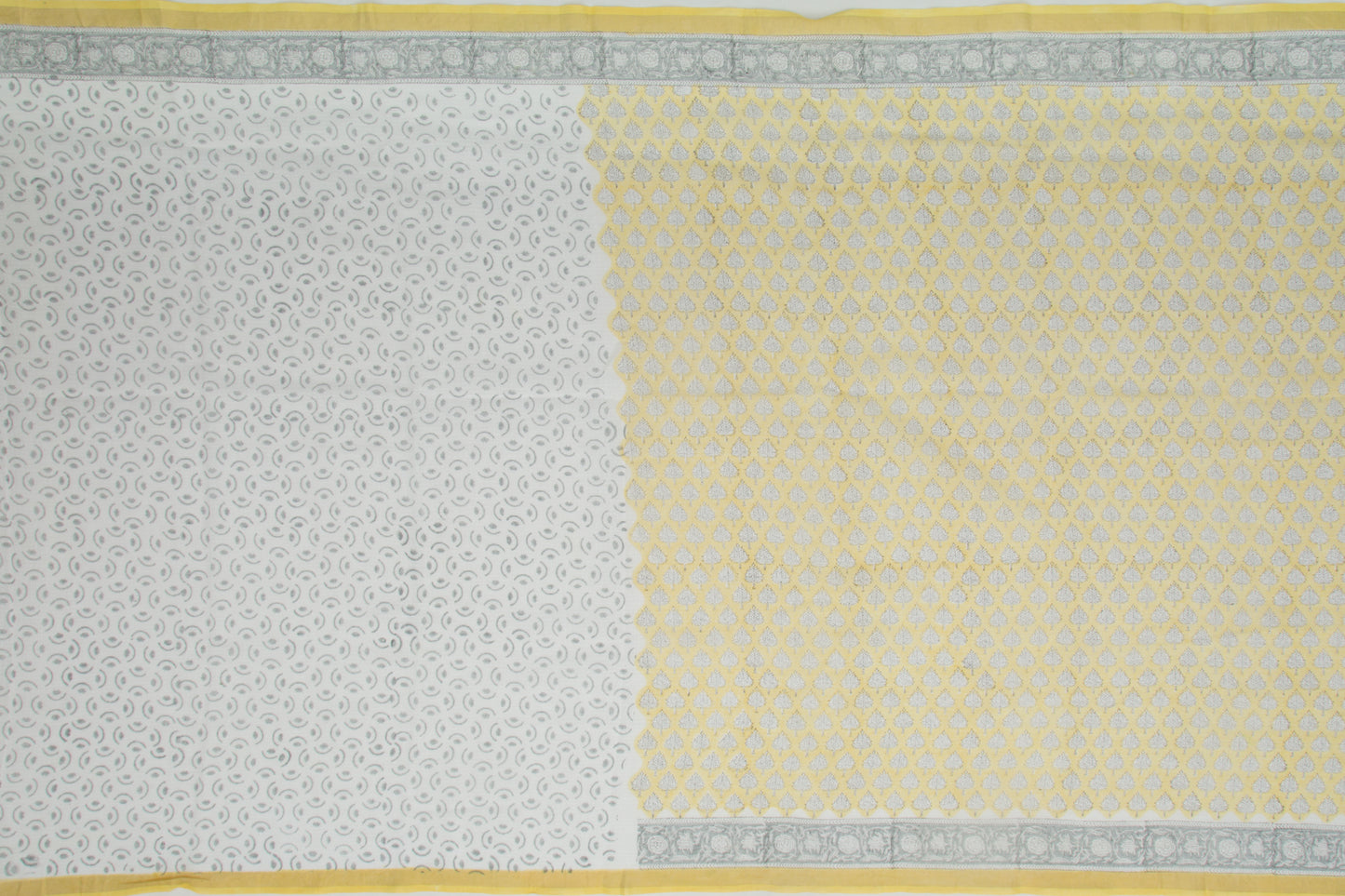 Kota Cotton Printed Yellow Saree