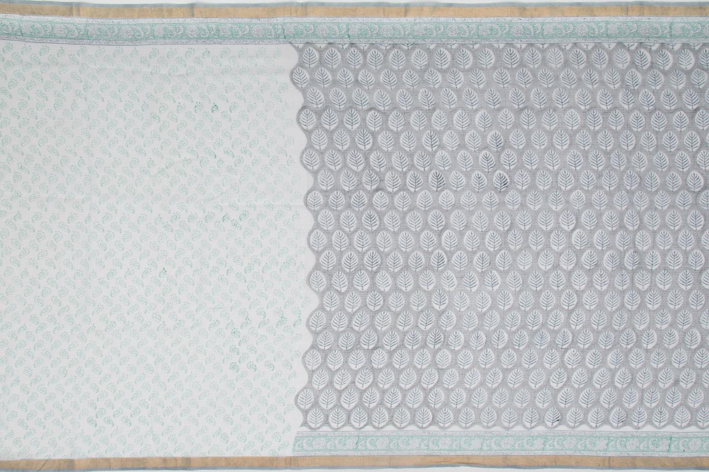 Kota Cotton Printed Grey Saree