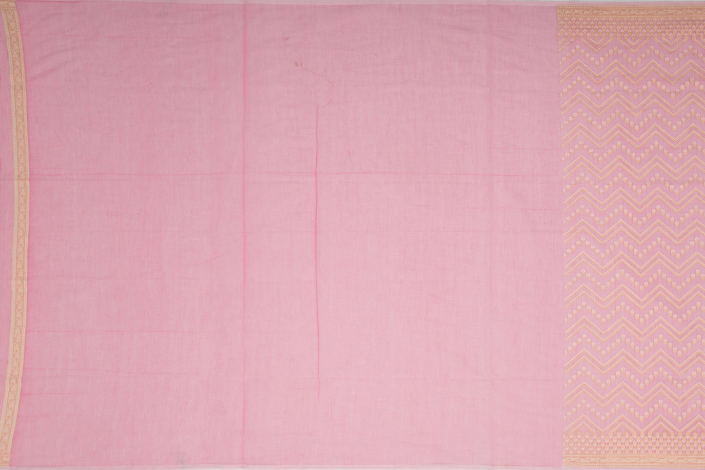 Chanderi Cotton Jaal Pink Saree