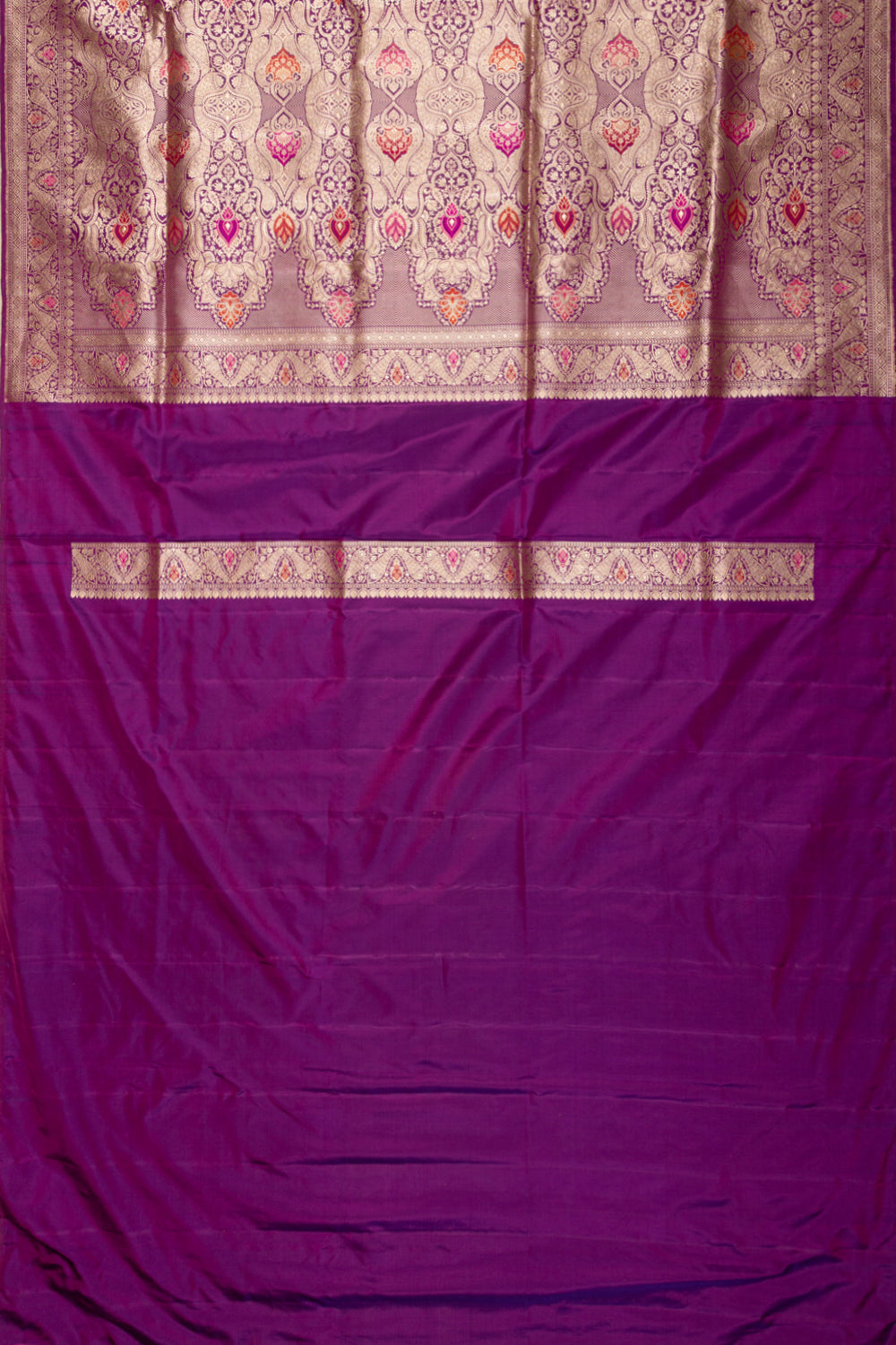 Banarasi Silk Kadwa Jaal Purple Saree
