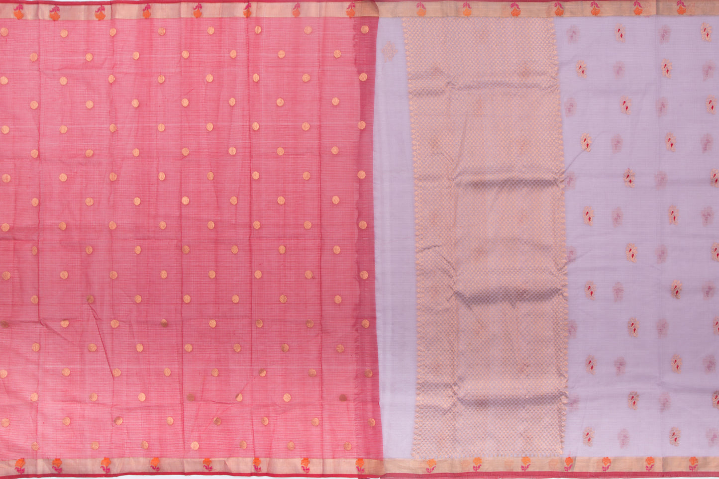 Kota Silk Meenakari Butta Lavender Saree