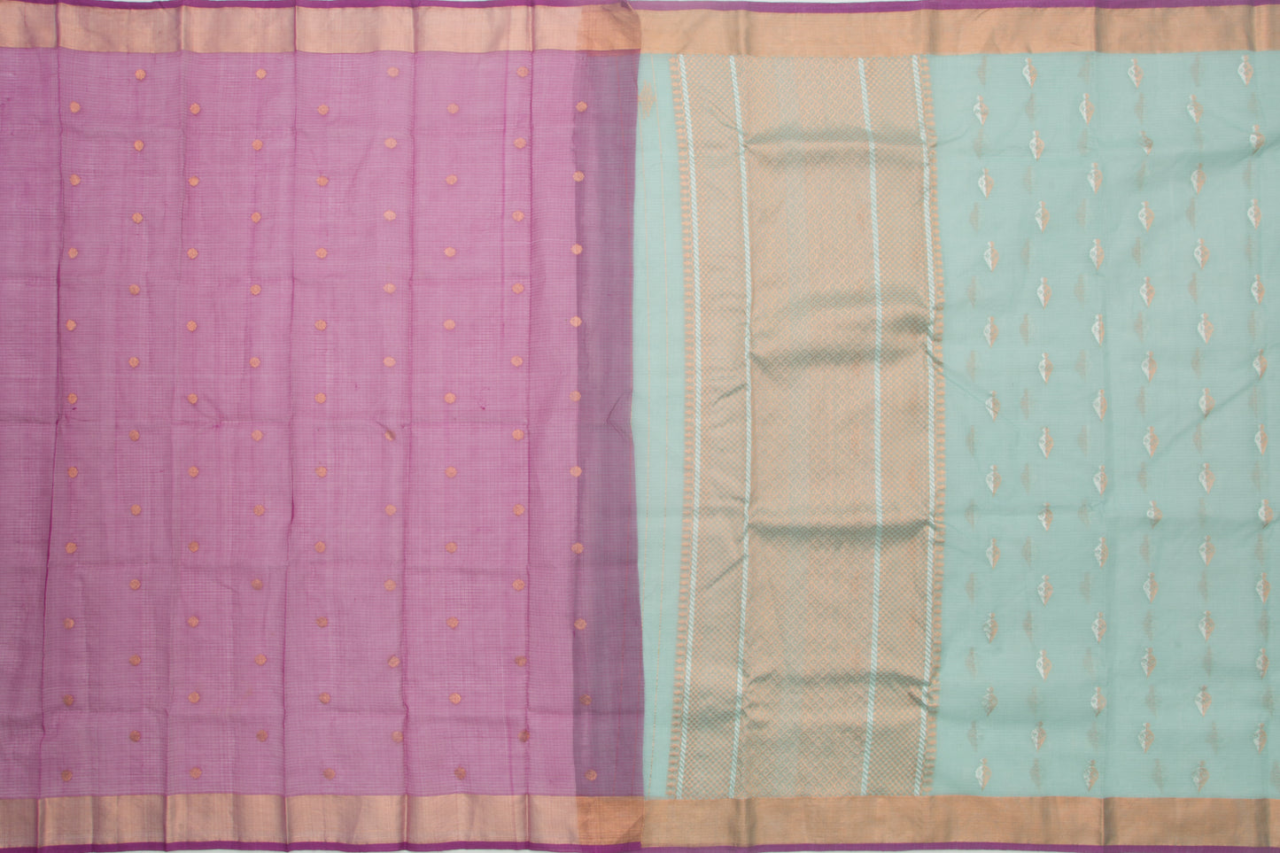 Kota Silk Butta Sea Green Saree