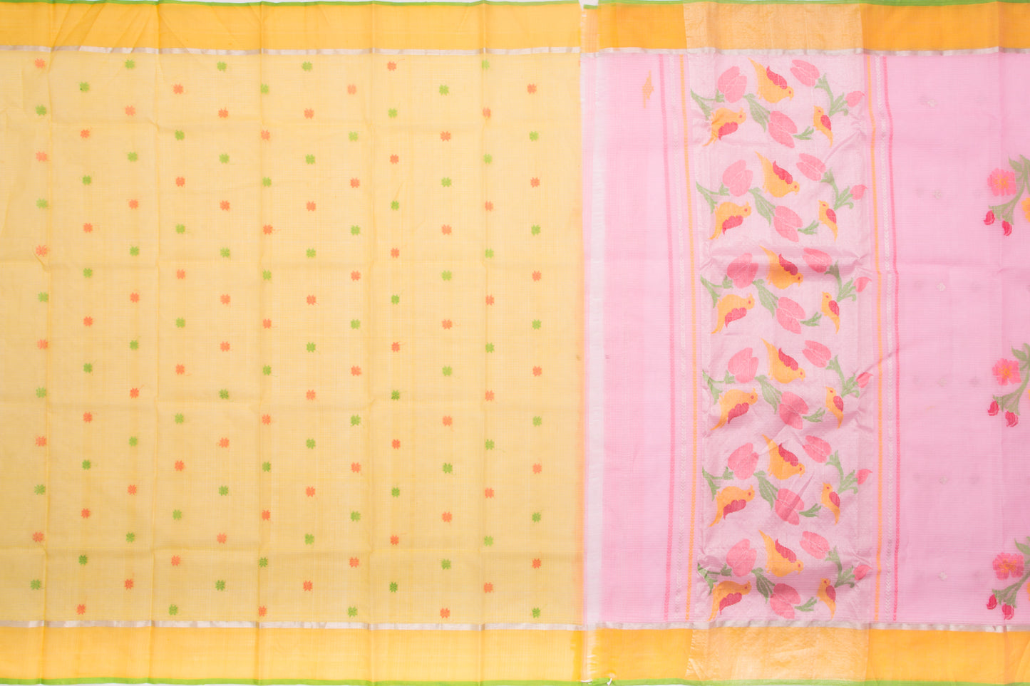 Kota Silk Butta Baby Pink Saree