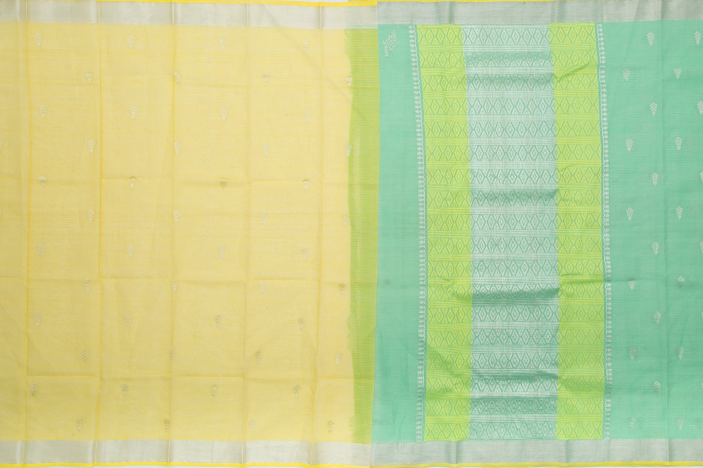 Kota Silk Butta Green Saree