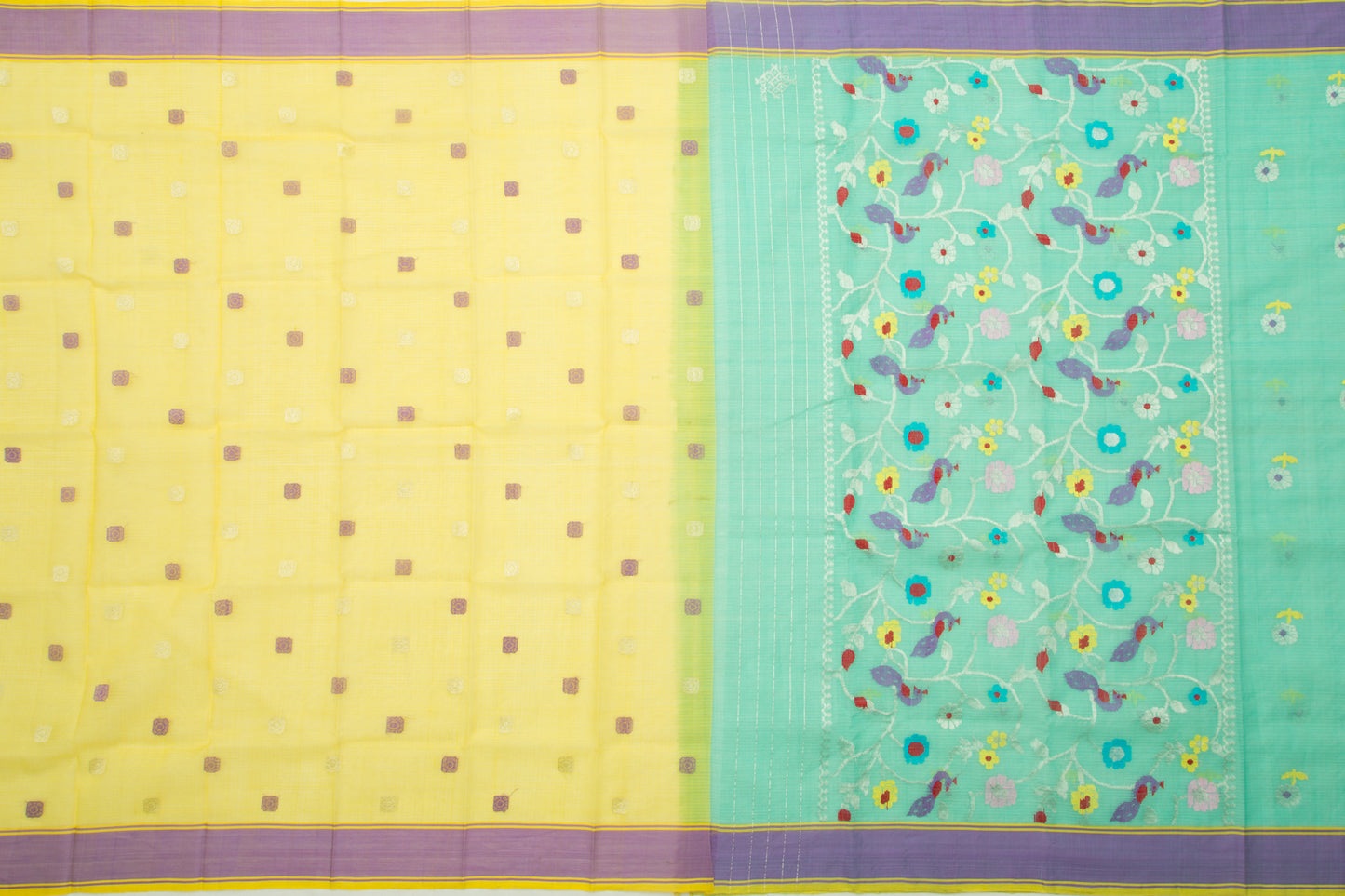 Kota Silk Butta Sea Green Saree