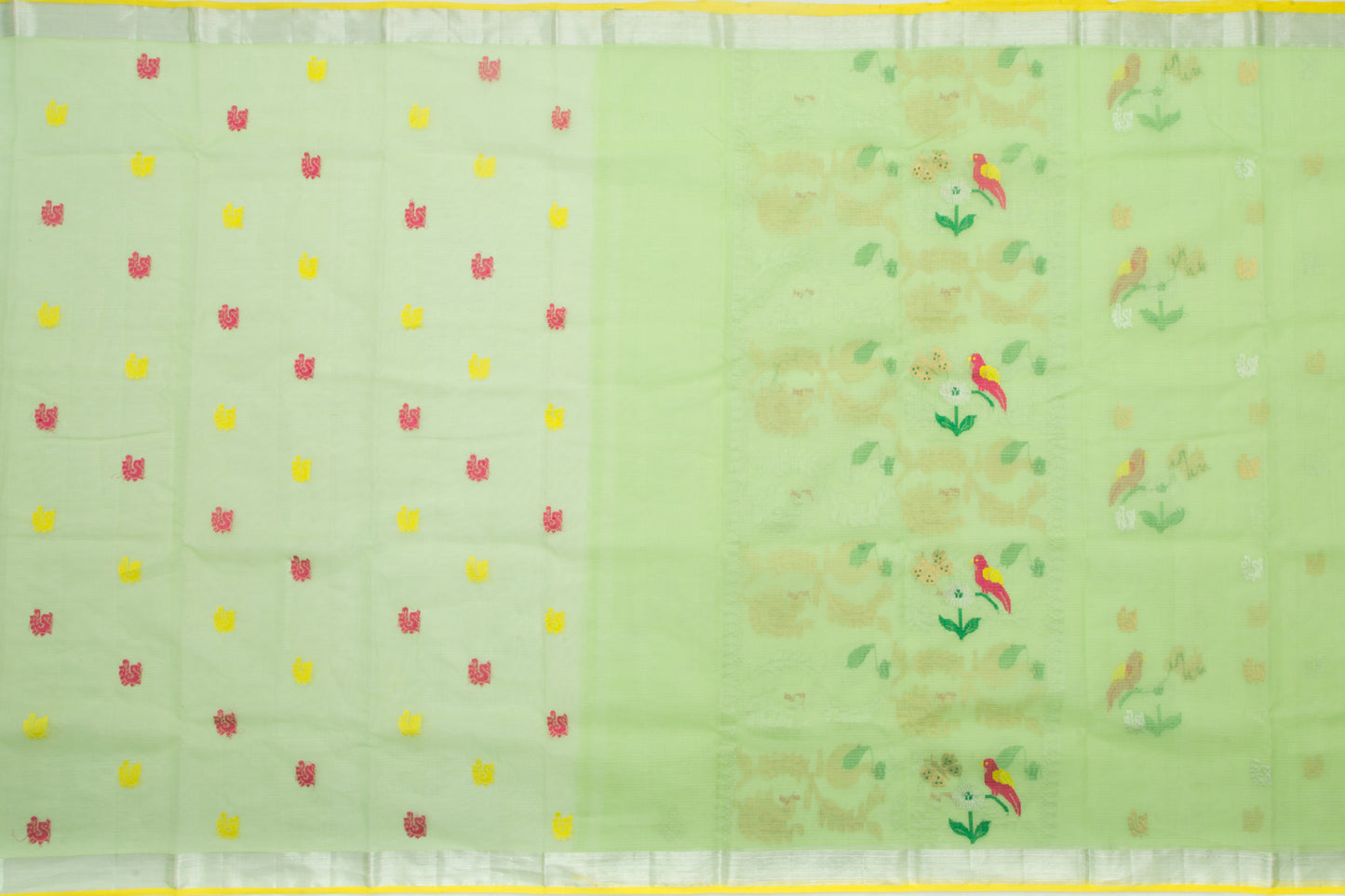 Kota Silk Butta Pastel Green Saree