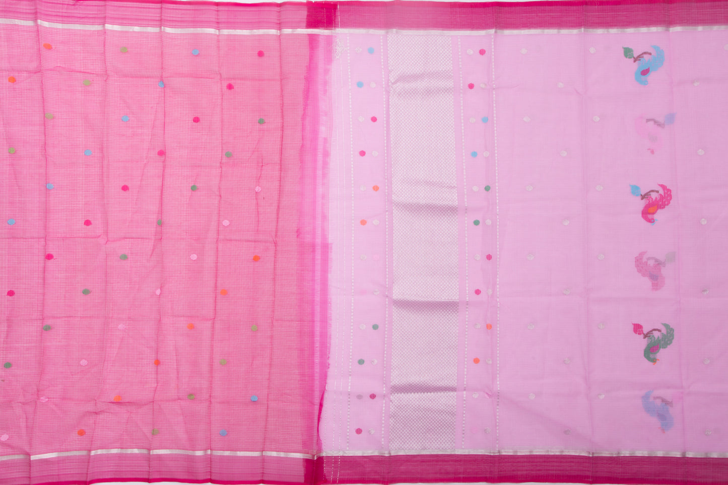 Kota Silk Butta Pink Saree