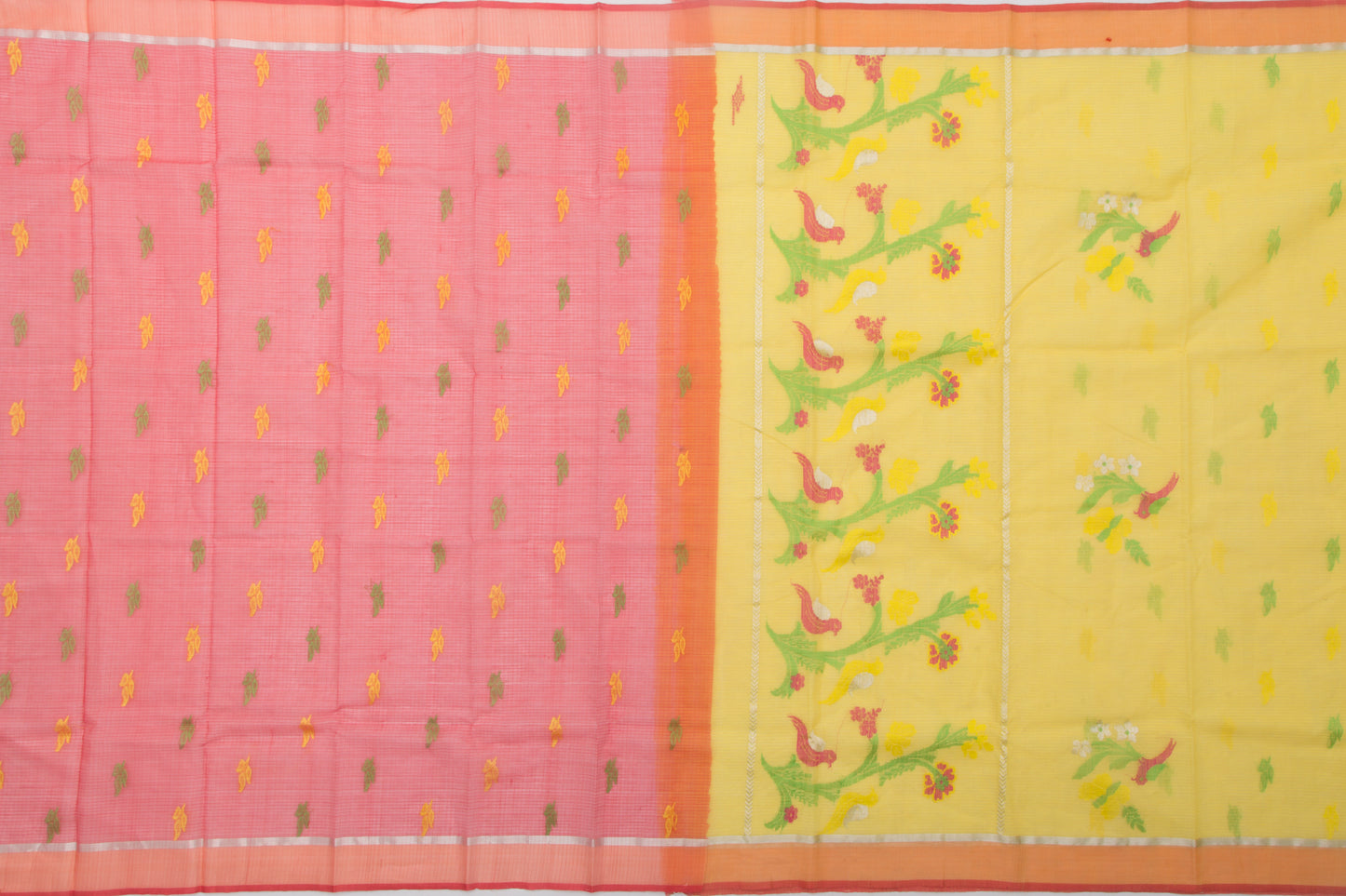 Kota Silk Butta Yellow Saree