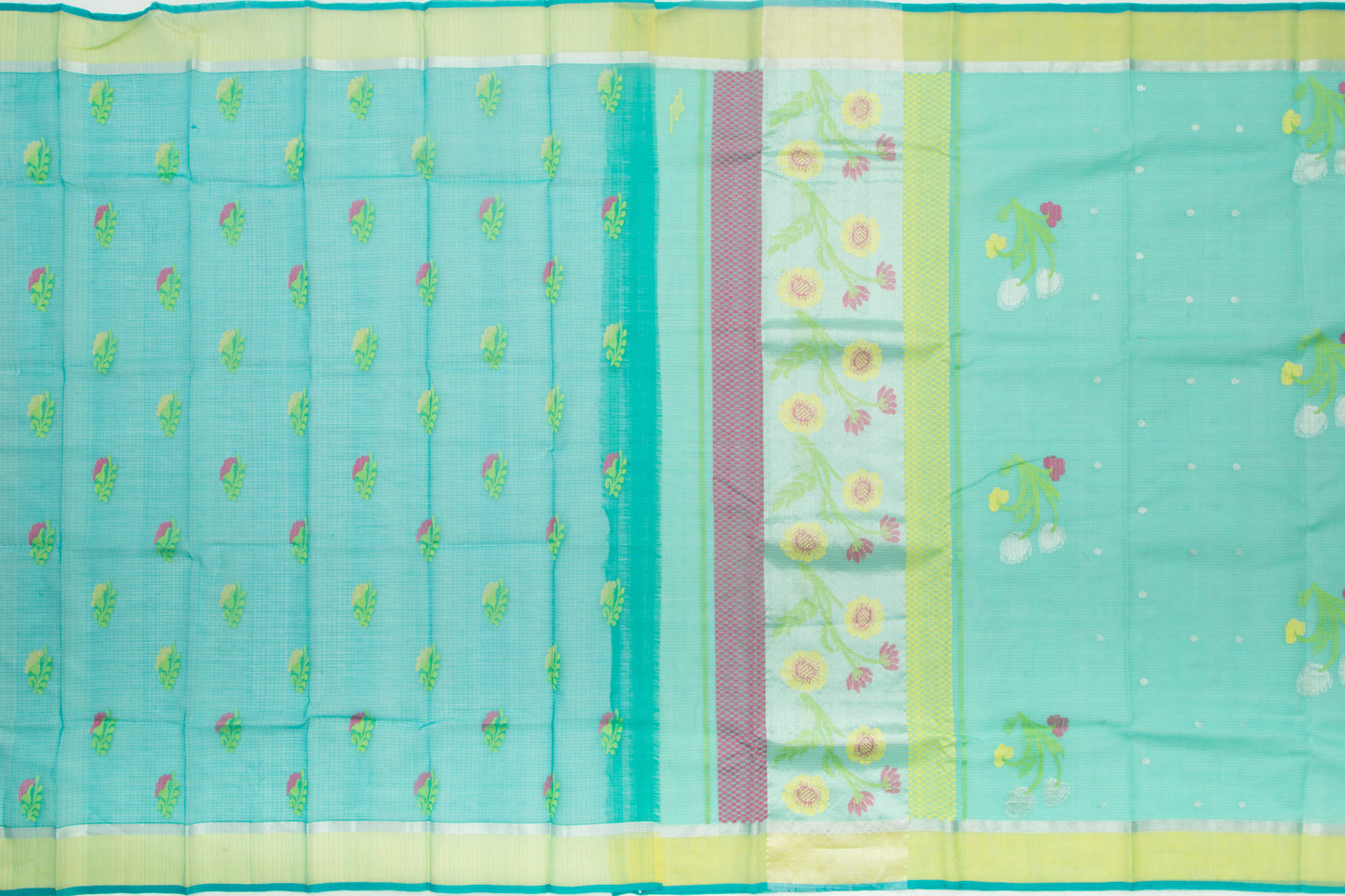 Kota Silk Butta Sea Green Saree