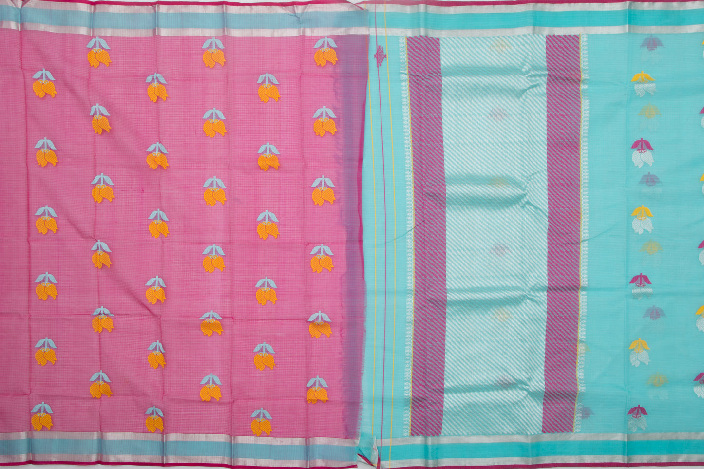 Kota Silk Butta Sky Blue Saree