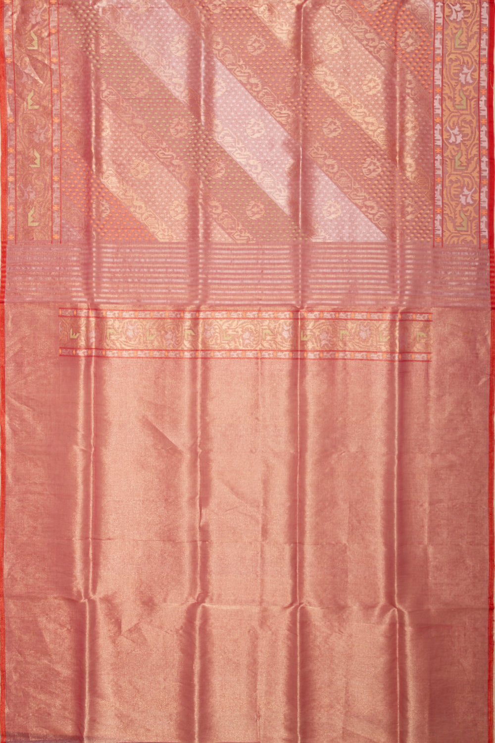 Rakthambari Banarasi Cotton Rangkat Jamdani Red Saree