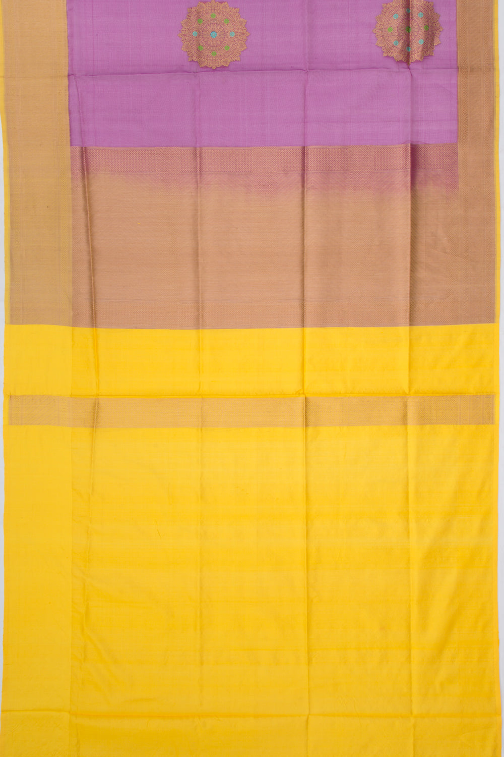 Banarasi Kora Organza Butta Purple Saree