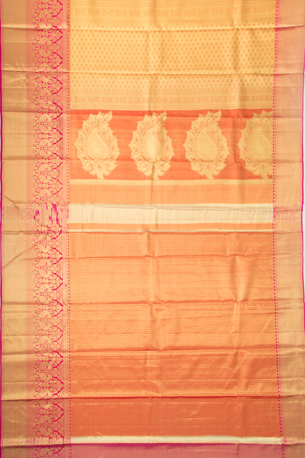 Taranga Kanchi Silk Tissue Brocade Gold Saree